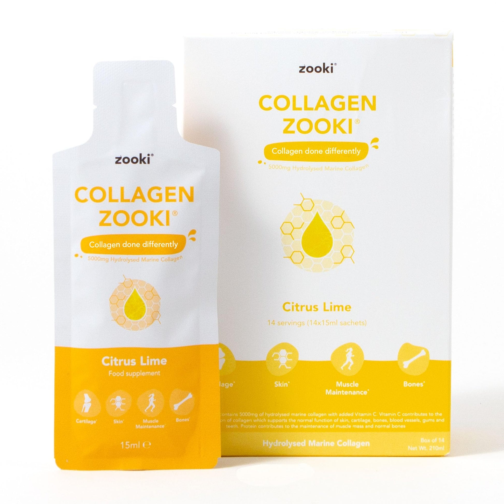 Zooki 5000mg Marine Collagen Liquid Sachets | Hydrolysed Marine Collagen Peptides yourzooki uk supplements