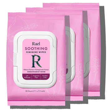 Rael Feminine Wipes, Soothing Wipes for Women - pH Balance, Clean Ingredients, All Skin Types Rael uk supplements