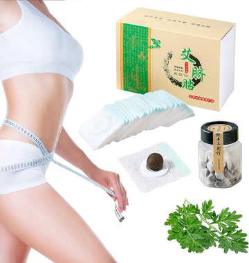 Mugwort Belly Patch,30Pcs Natural Wormwood Essence Pills and 30Pcs Belly Sticker, Moxa Hot BENJEN uk supplements