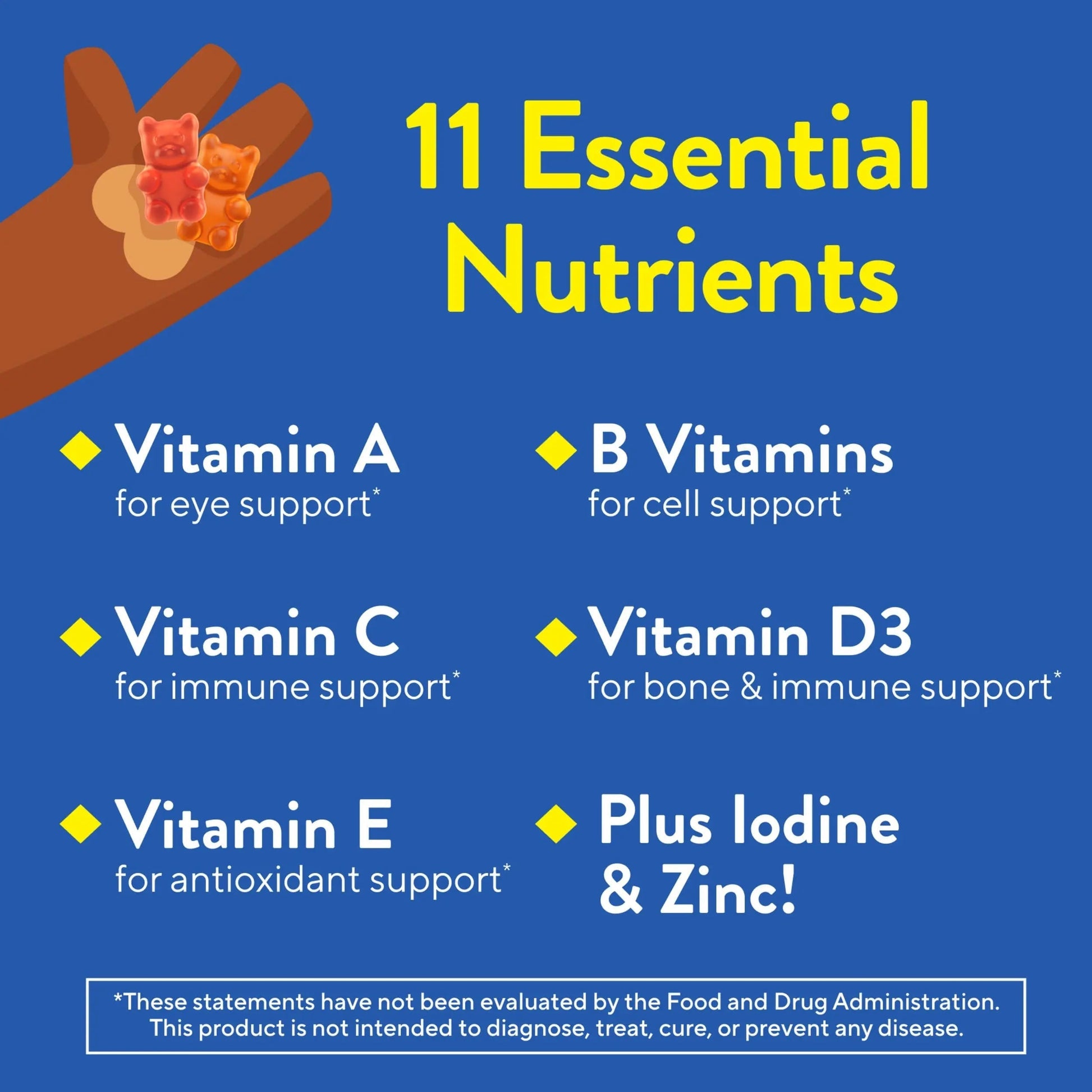 L’il Critters Gummy Vites No Sugar Added Daily Gummy Multivitamin for Ages 2+ Toddlers & Kids, Vitamin C, D3 for Immune Lil Critters uk supplements