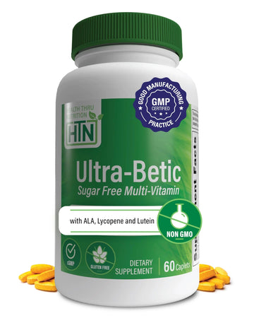 Health Thru Nutrition Ultra-Betic Multivitamin 60 Count | Supports Nerve, Vision, Energy | with ALA, Lycopene | Health Thru Nutrition uk supplements