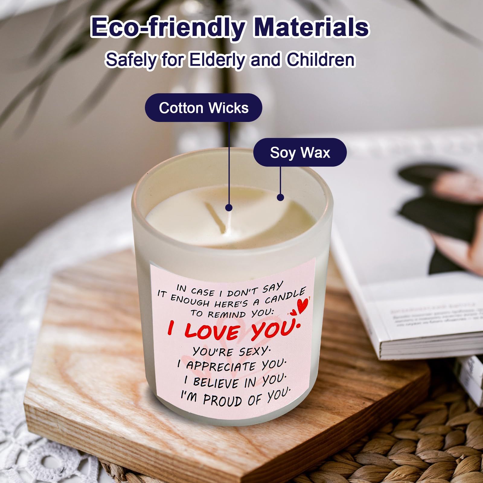 Gifts for Her Anniversary Candler - 2pack Valentine's Day Candle Gift,Wife Gifts Anniversary,Vanilla Lavender JUNPEI uk supplements