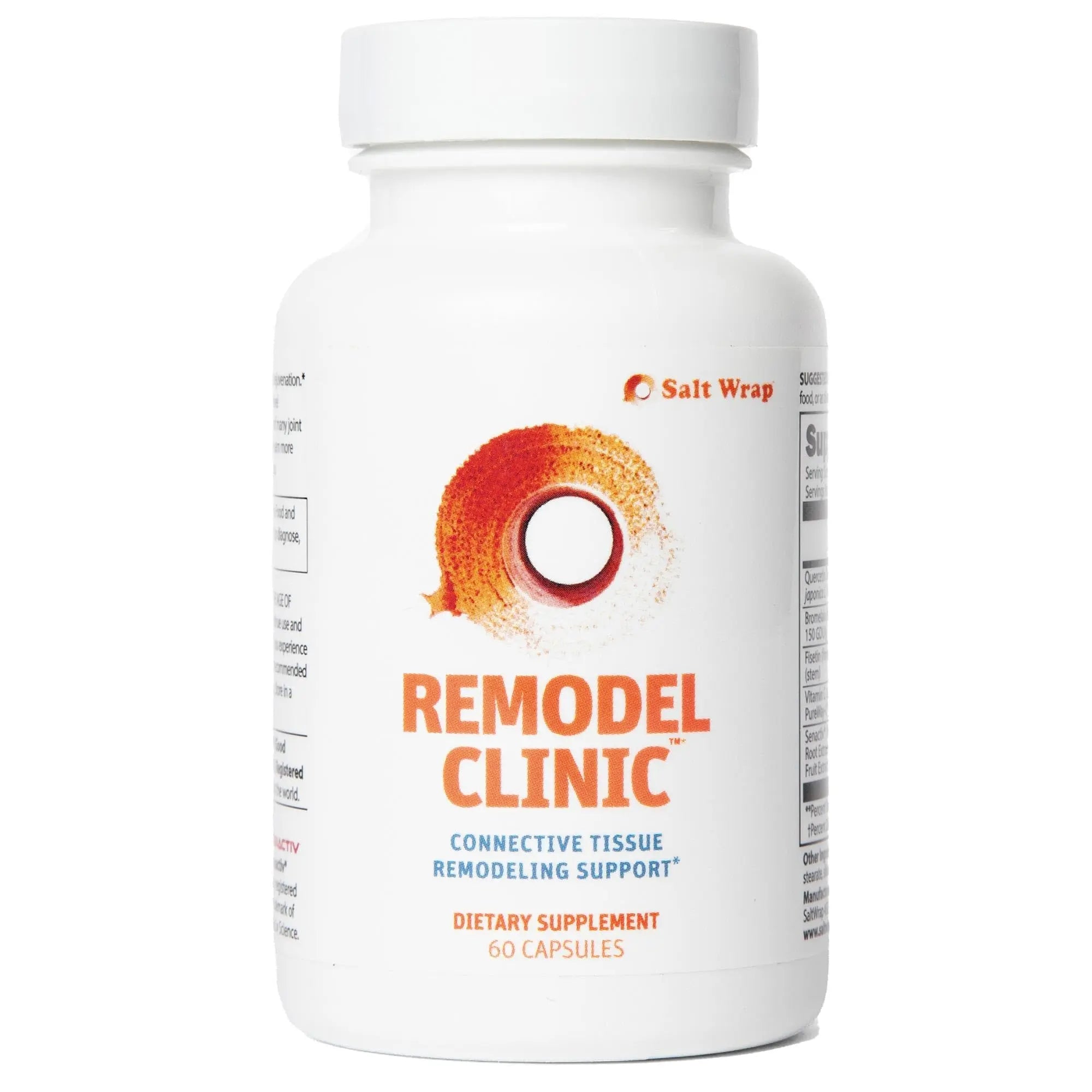 SaltWrap Remodel Clinic - Joint Remodeling Supplement for Senescent Cell Removal and Scar Tissue - Improve Mobility, Reduce Connective Tissue Stiffness - Fisetin, Quercetin, Bromelain - 60 Capsules SaltWrap uk supplements