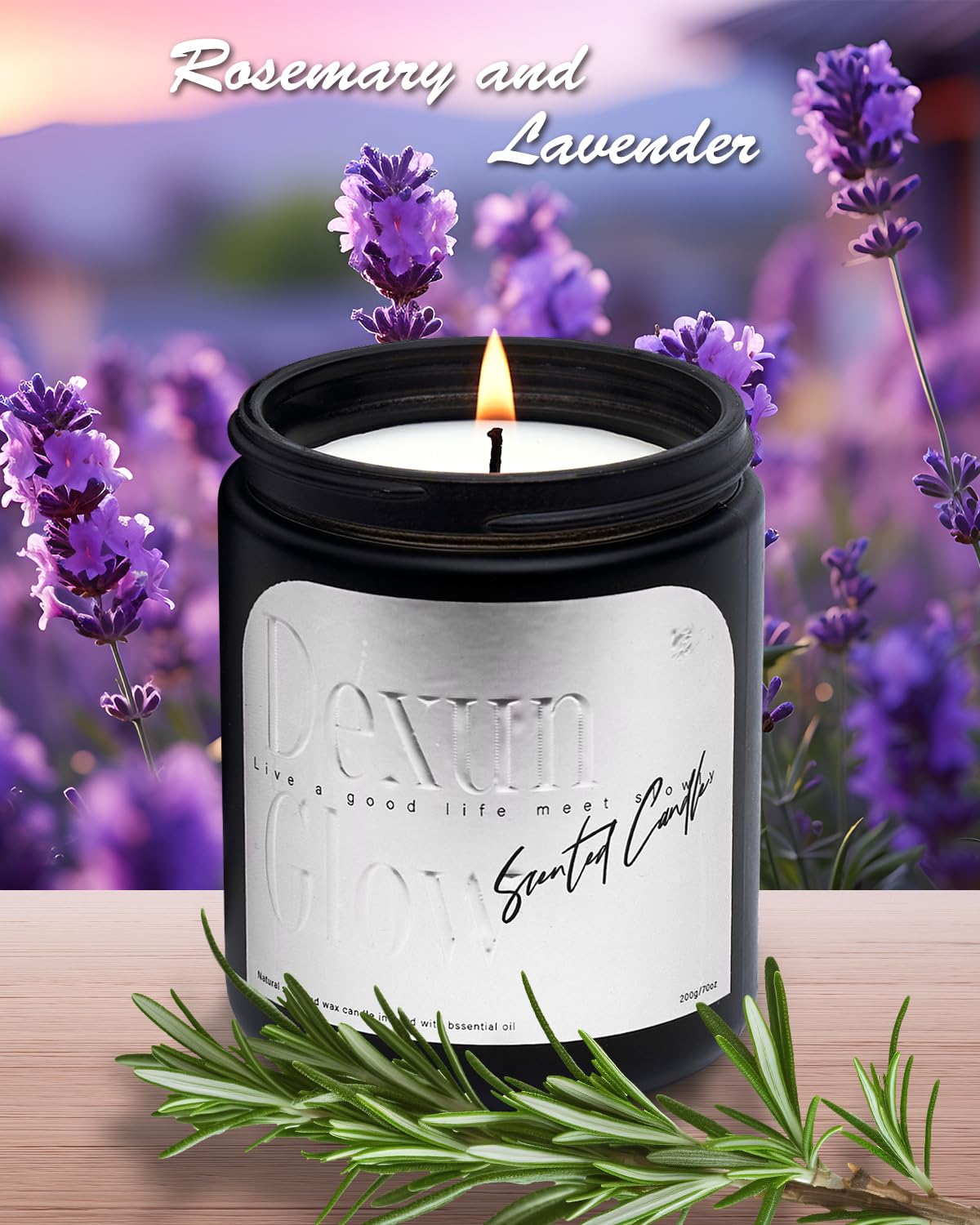 Aromatherapy Candle, Handcrafted with Natural Soy Wax and Essential Oils for Home Scented Appreciation Dexun Glow uk supplements