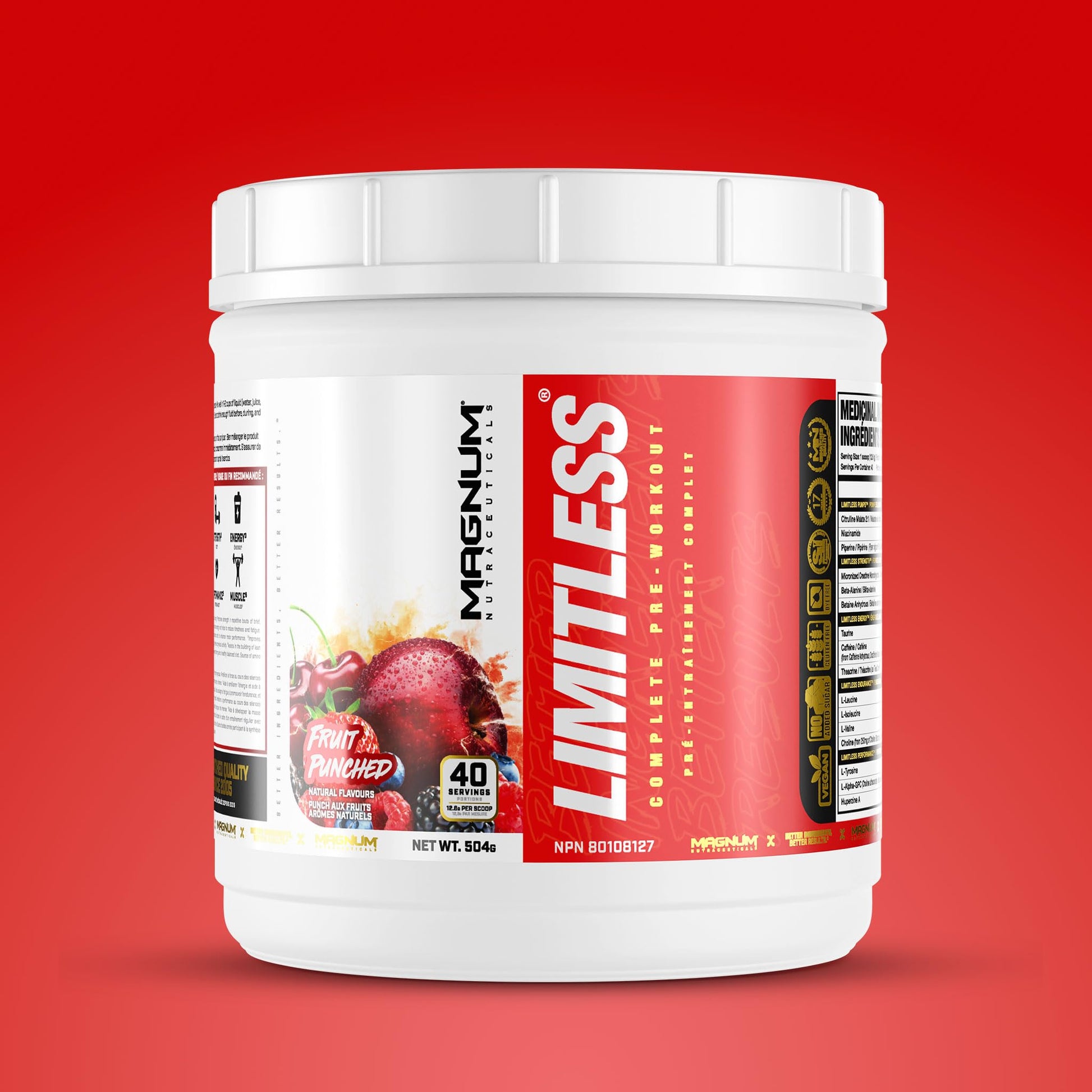 LIMITLESS Magnum 504g - Muscle Workout Powder, Sport Pre Workout for Men and Women LIMITLESS uk supplements
