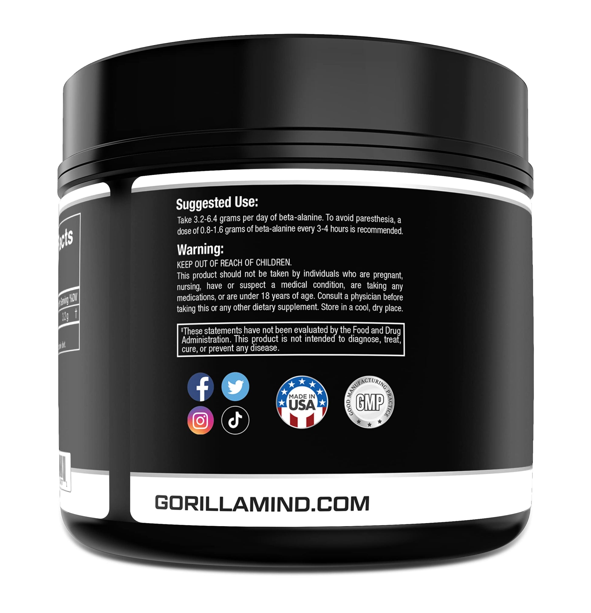 Gorilla Mode Beta-Alanine – Carnosine Precursor/Enhanced Muscular Endurance Gorilla Mind uk supplements