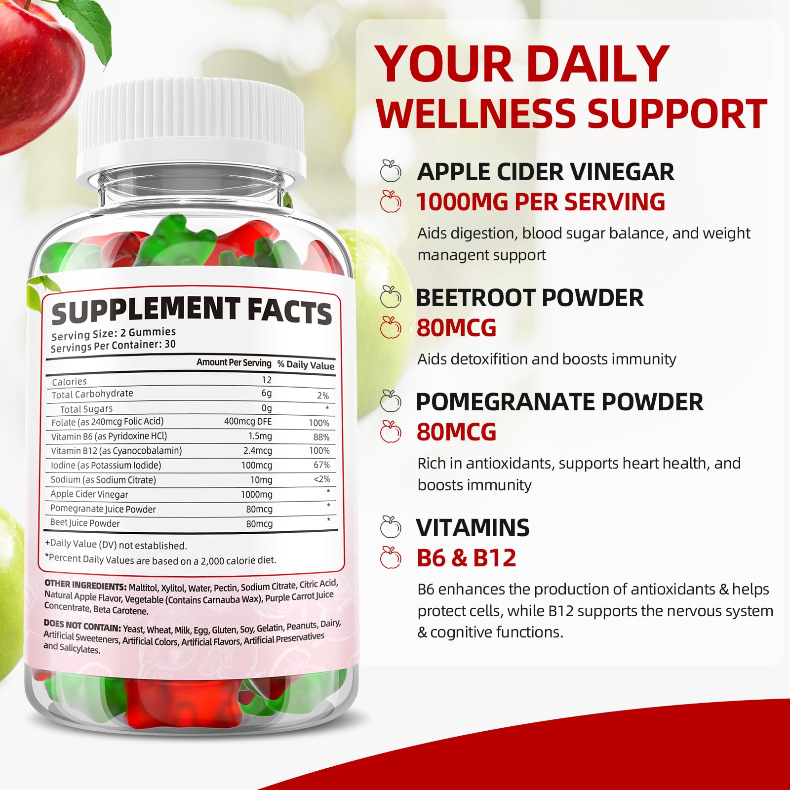 Keto ACV Gummies Advanced Weight Loss, 1000MG Apple Cider Vinegar Gummies Supple GrnLife uk supplements