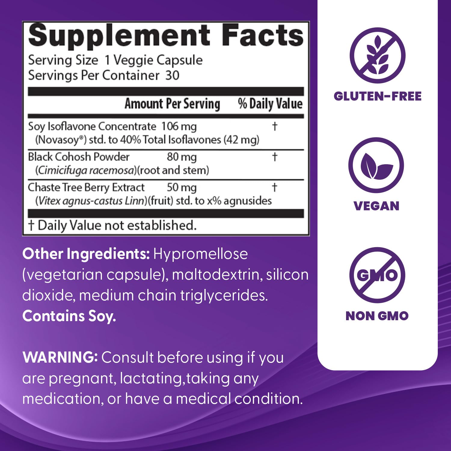 Doctors Best Womens Menopause Support (Soy Isoflavone, Black Cohosh, Chaste Tree), Multi-Symptom Relief, Non-GMO, Gluten Free, Vegan 30 Veggie Caps Doctor's BEST uk supplements