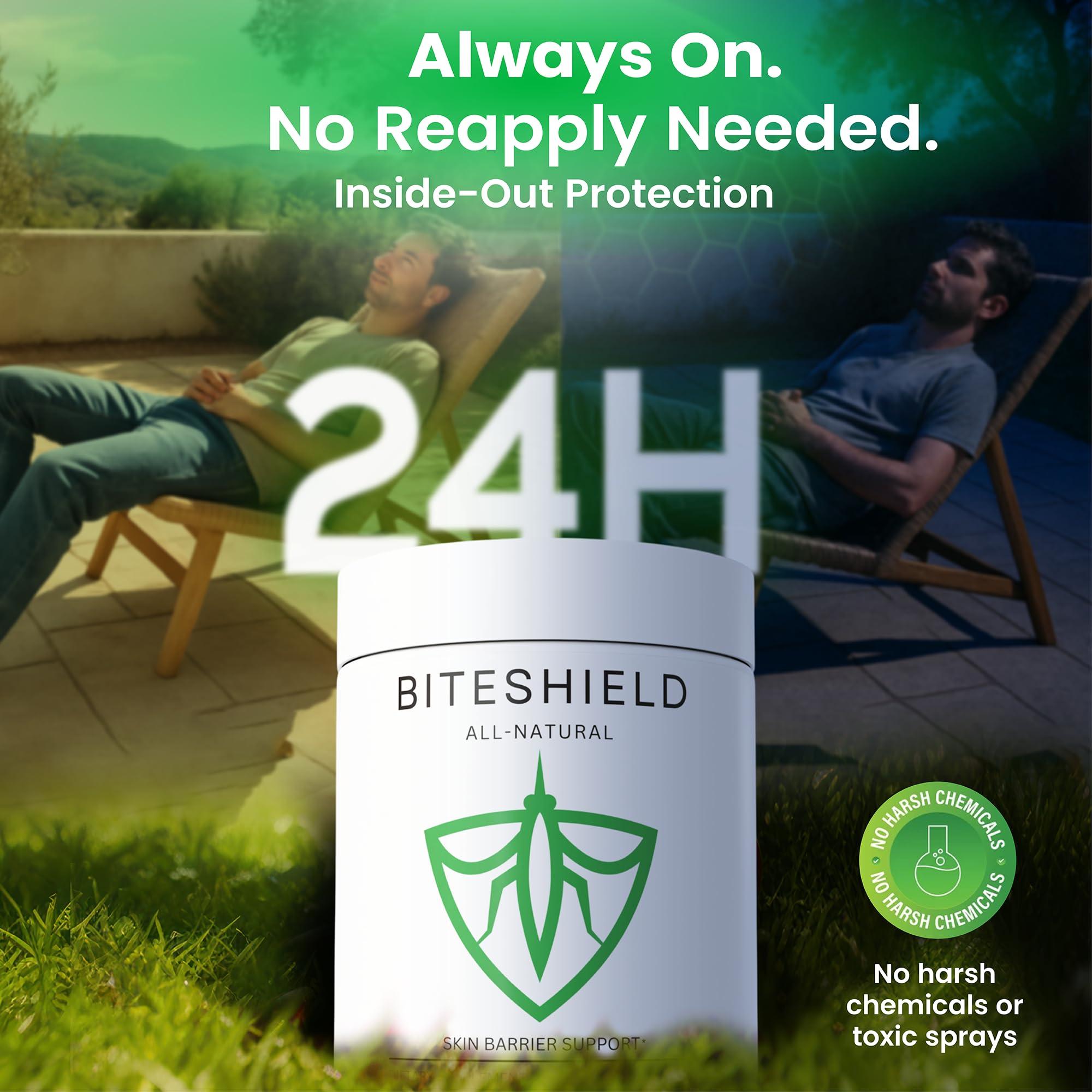 All-Natural Daily Supplement for “Bite Magnets” – 24/7 Plant-Based Alternative to Mosquito Repellents, Insect Sprays & Bug Sprays – Supports Skin, Wellness & Outdoor Comfort BITESHIELD uk supplements