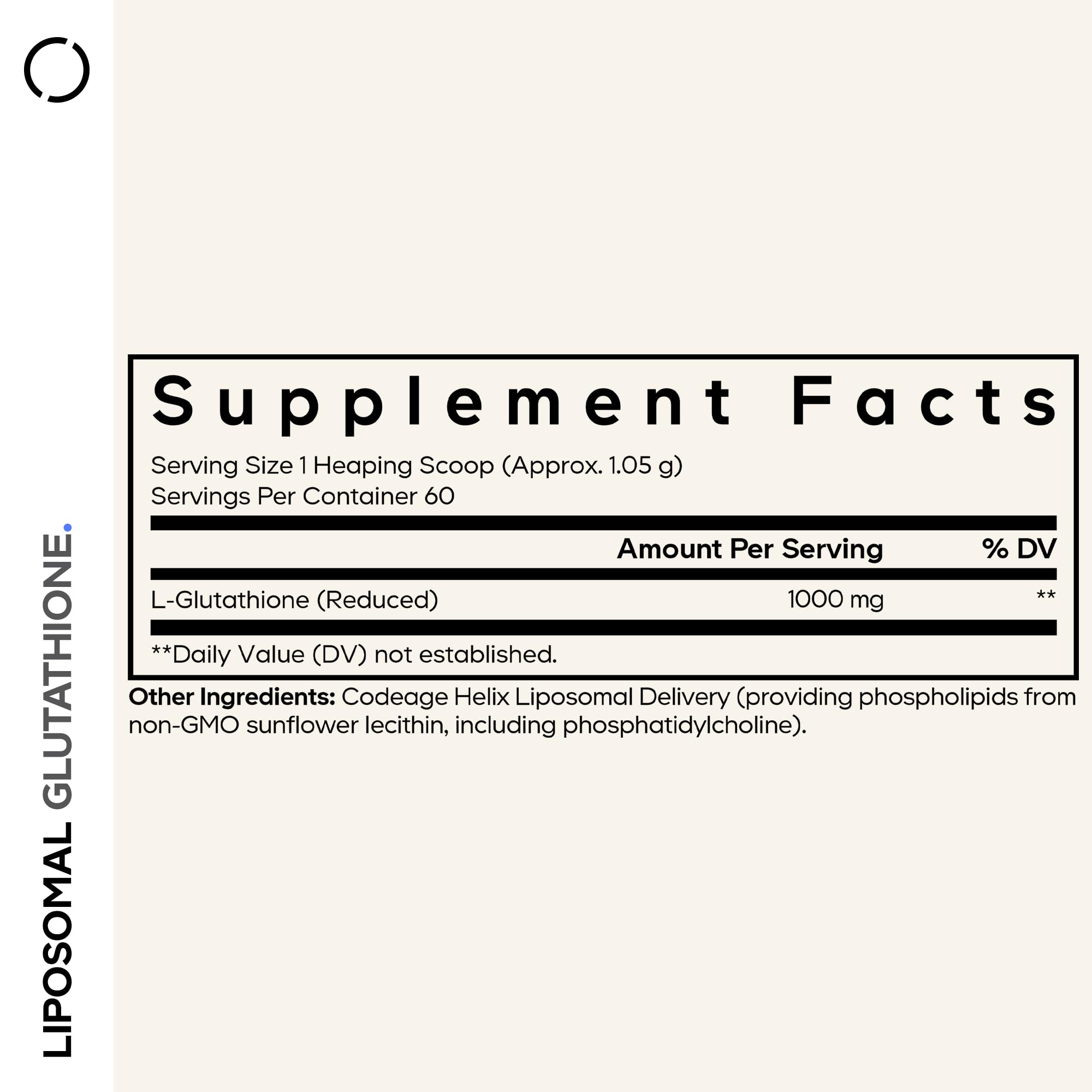 Codeage Liposomal Glutathione Powder - 1,000 mg Vegan Reduced L-Glutathione per Serving, Liposomal Delivery - 2-Month Supply - Unflavored - Phospholipid - Non-GMO Gluten-Free - 2.22 Oz Codeage uk supplements