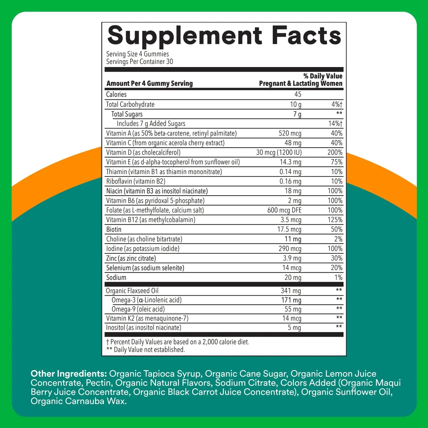 SmartyPants Organic Prenatal Vitamins for Women, Multivitamin Gummies: Biotin, Methylfolate, Omega 3 (ALA), Vitamin D3, C, Vitamin B12, B6, A, K2 & Zinc SmartyPants uk supplements