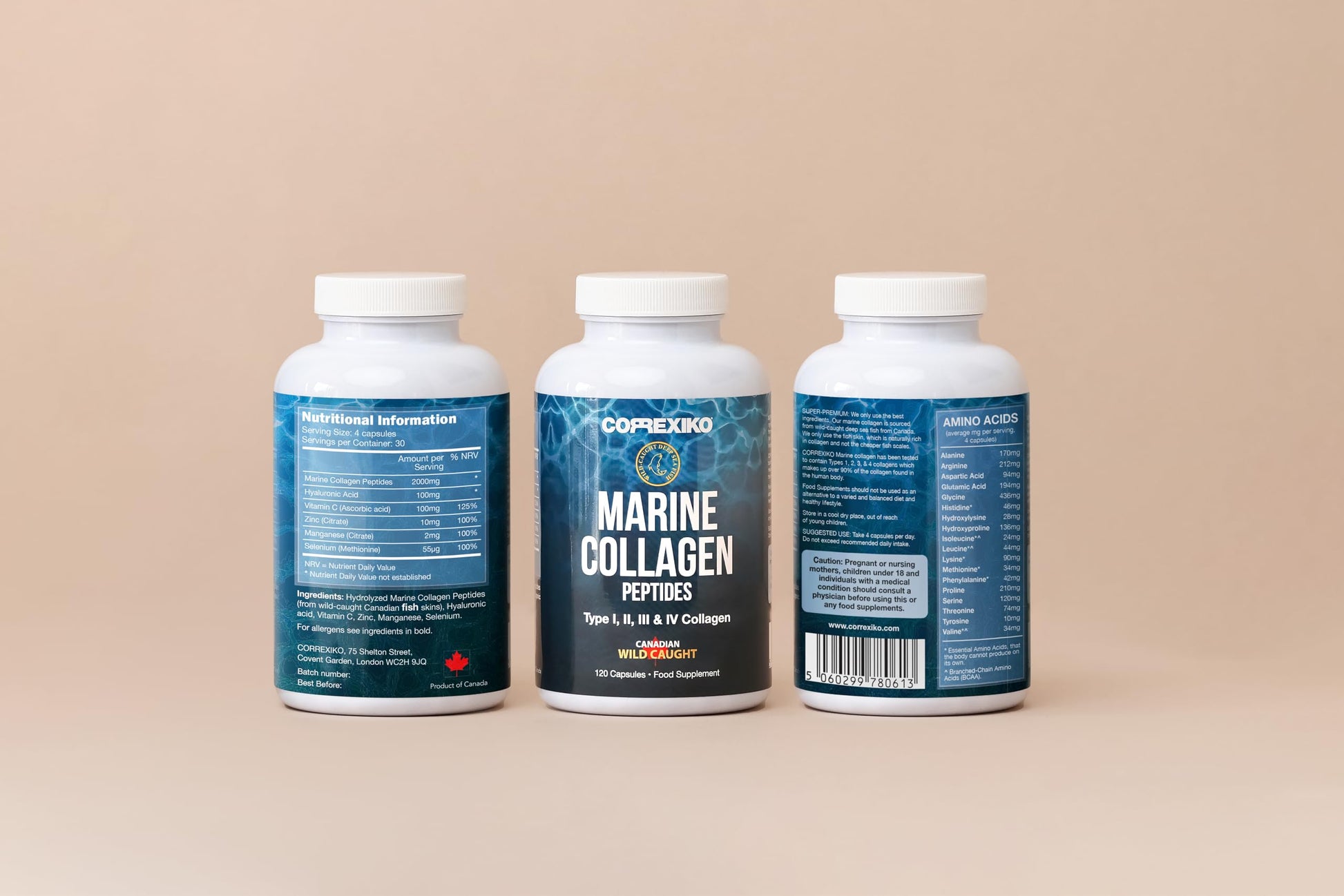CORREXIKO Marine Collagen Pills, High Strength 2200mg Anti-Ageing Tablets CORREXIKO uk supplements