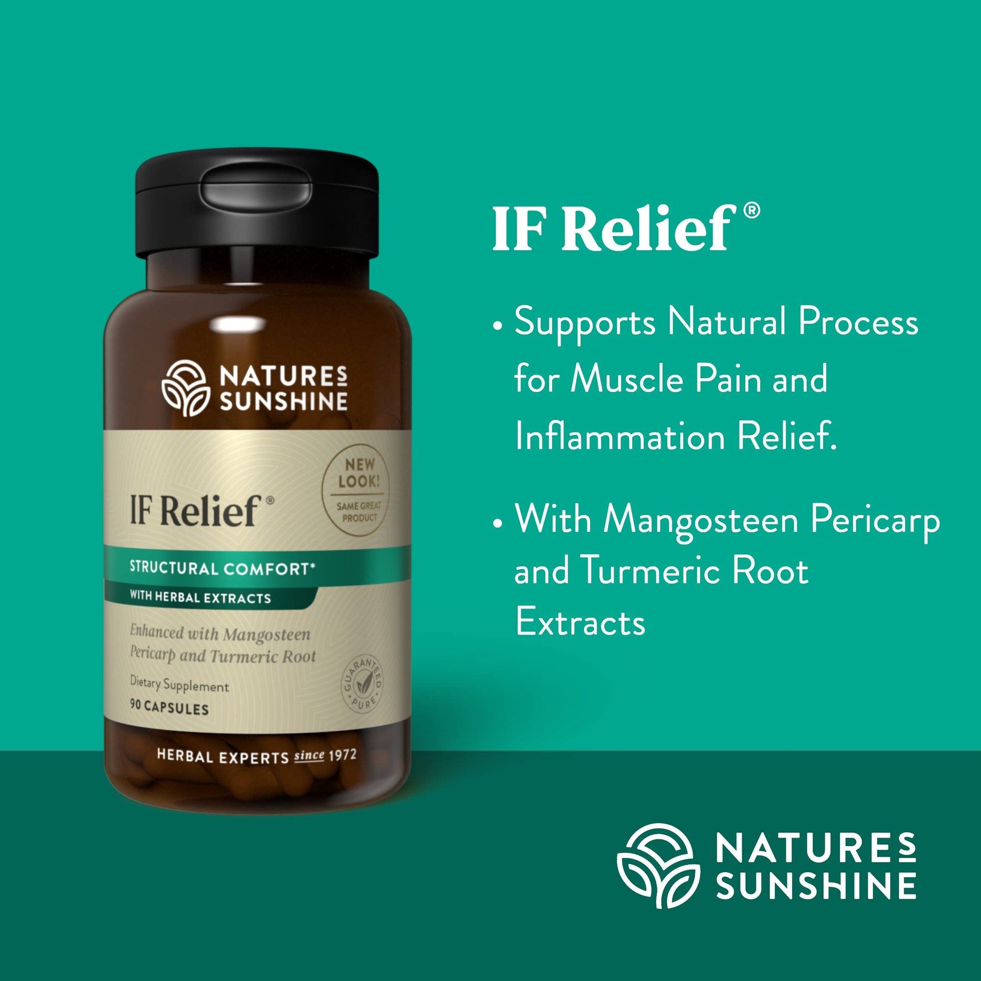 Nature's Sunshine IF Relief, 90 Capsules | Powerful Combination of Herbs That May Support The Body's Natural Process for Dealing with Muscle Pain Following Exercise Nature's Sunshine uk supplements