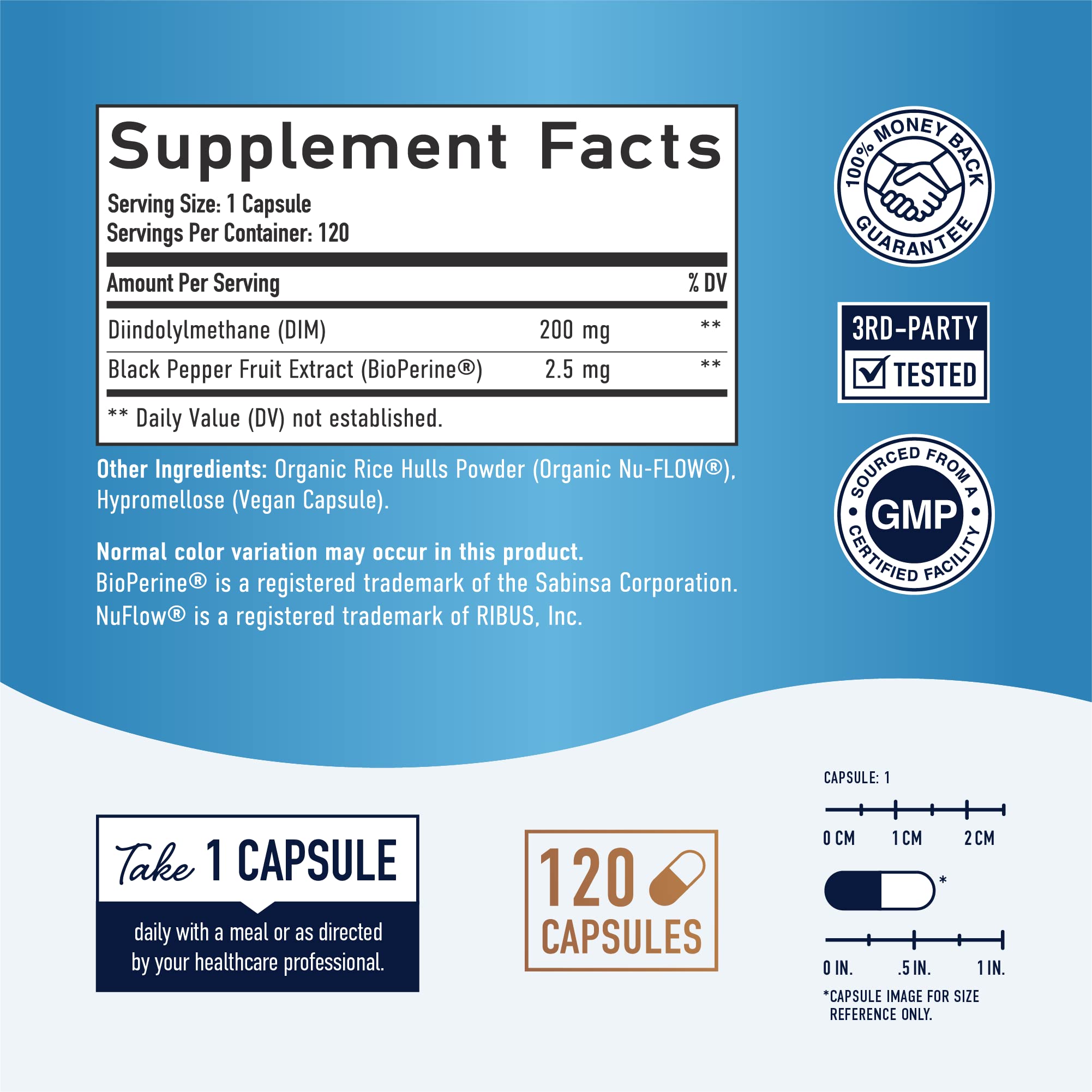 DIM Supplement 200 mg (120 Ct) | Estrogen Balance for Women & Men | Hormone Balance SMNutrition uk supplements
