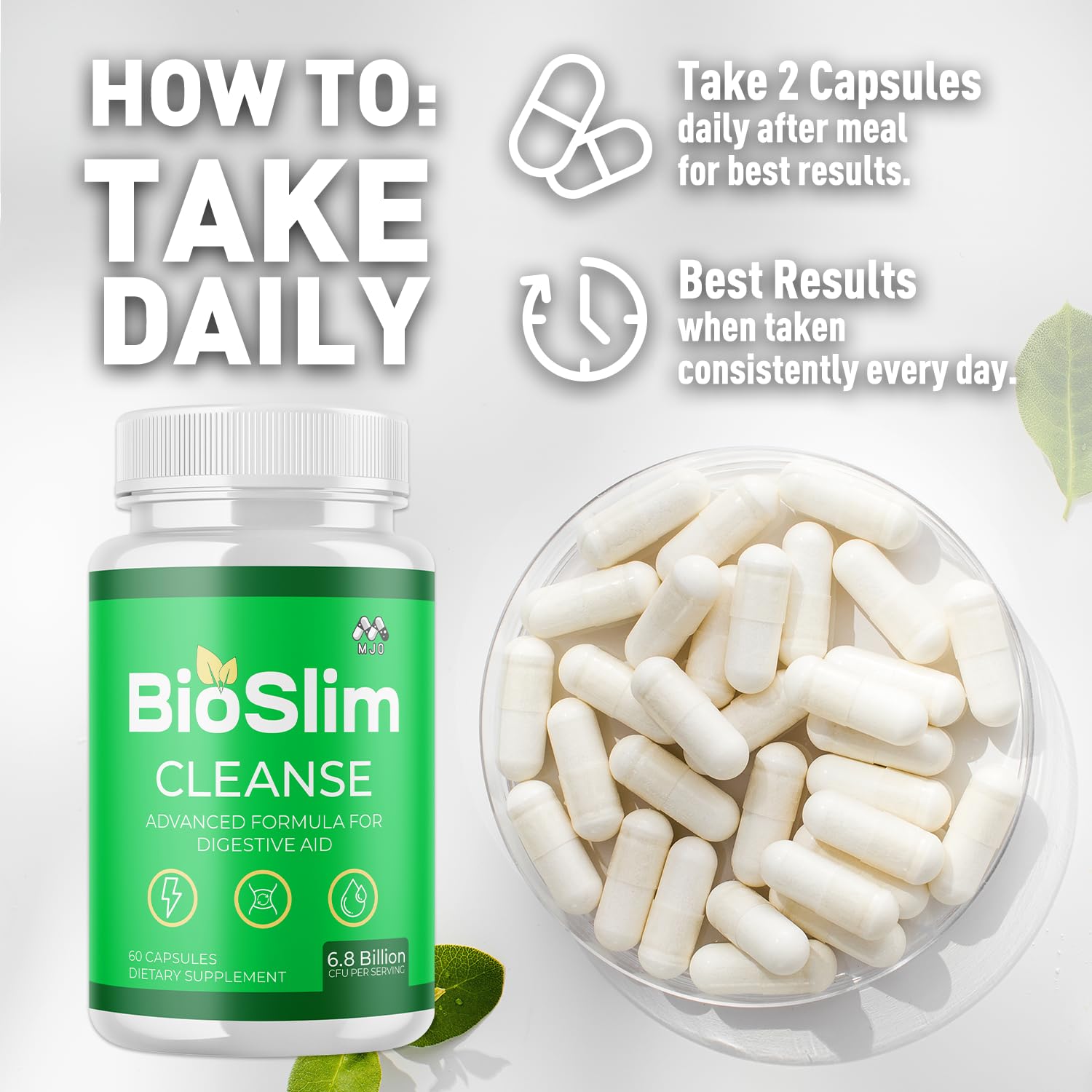 (3 Pack) Bioslim Cleanse Capsules, Official Bioslim Cleanse Supplement Pills with All Natural Ingredients, Advanced Active Health Lifestyle Formula with Premium Vitamins for Women & Men (180 Capsules) MJO uk supplements