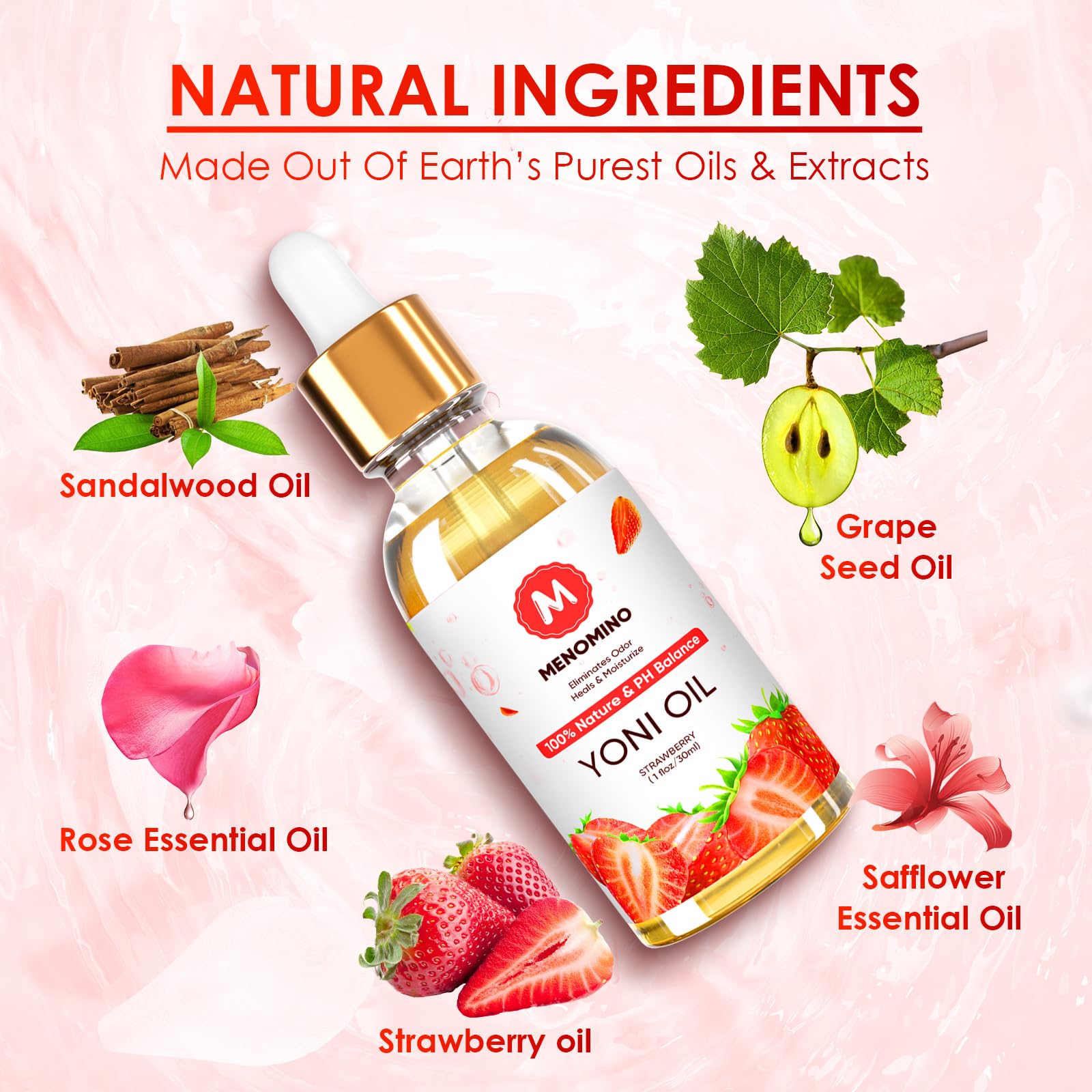 2 Pack Yoni Oil Feminine Oil for Women pH Balance - Feminine Deodorant - Vaginal Moisturizer - Eliminates Odor MENOMINO uk supplements
