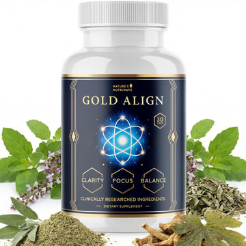 Gold Align - Holy Basil Capsules with Sage, Goldenseal, Monoatomic Gold - Herbal Supplement for Overall Health,100% Natural - Made in USA, Non-GMO, GMP-Certified - 30 Capsules, 1 Month Supply Nature’s NutriWave uk supplements