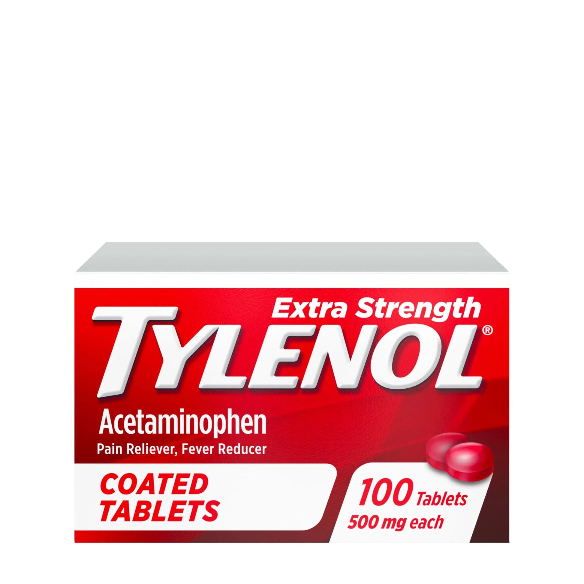 Tylenol Extra Strength Pain Reliever & Fever Reducer, Round Coated Tablets, 500 mg Acetaminophen Pain Relief Pills for Headache, Toothache & Minor Arthritis Pain, 100 ct Tylenol uk supplements