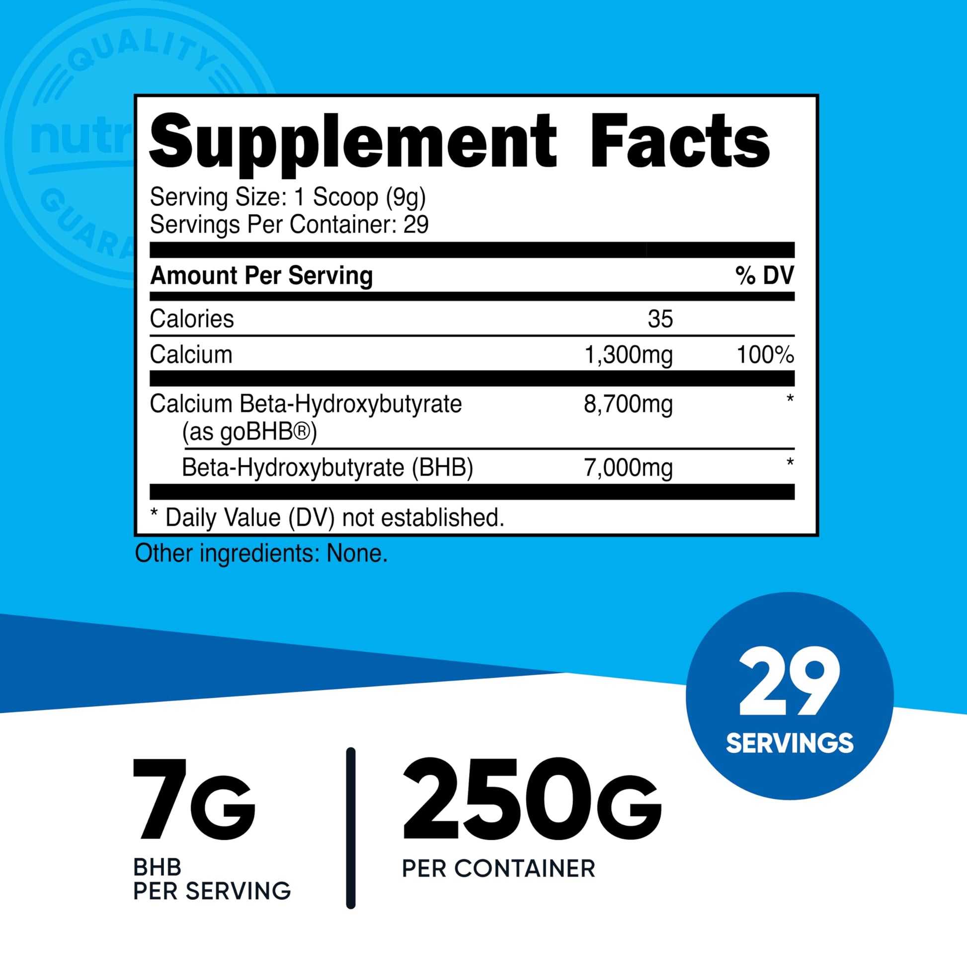 Nutricost Calcium BHB (250g) Unflavored - Calcium Ketone Salt - Non-GMO Gluten-Free Nutricost uk supplements