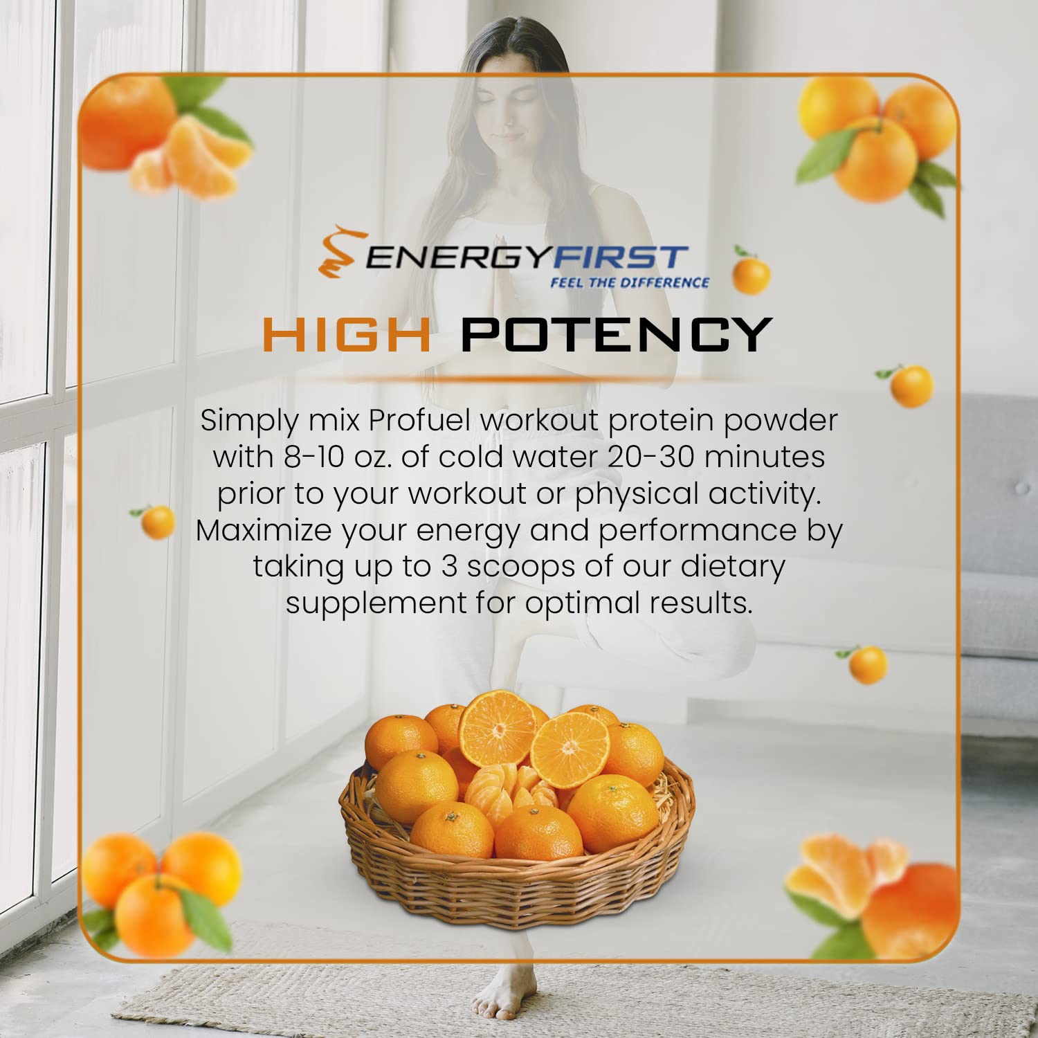 EnergyFirst Prefuel Pre-Workout Powder, Orange Flavor, Boost Energy, Creatine Monohydrate EnergyFirst uk supplements