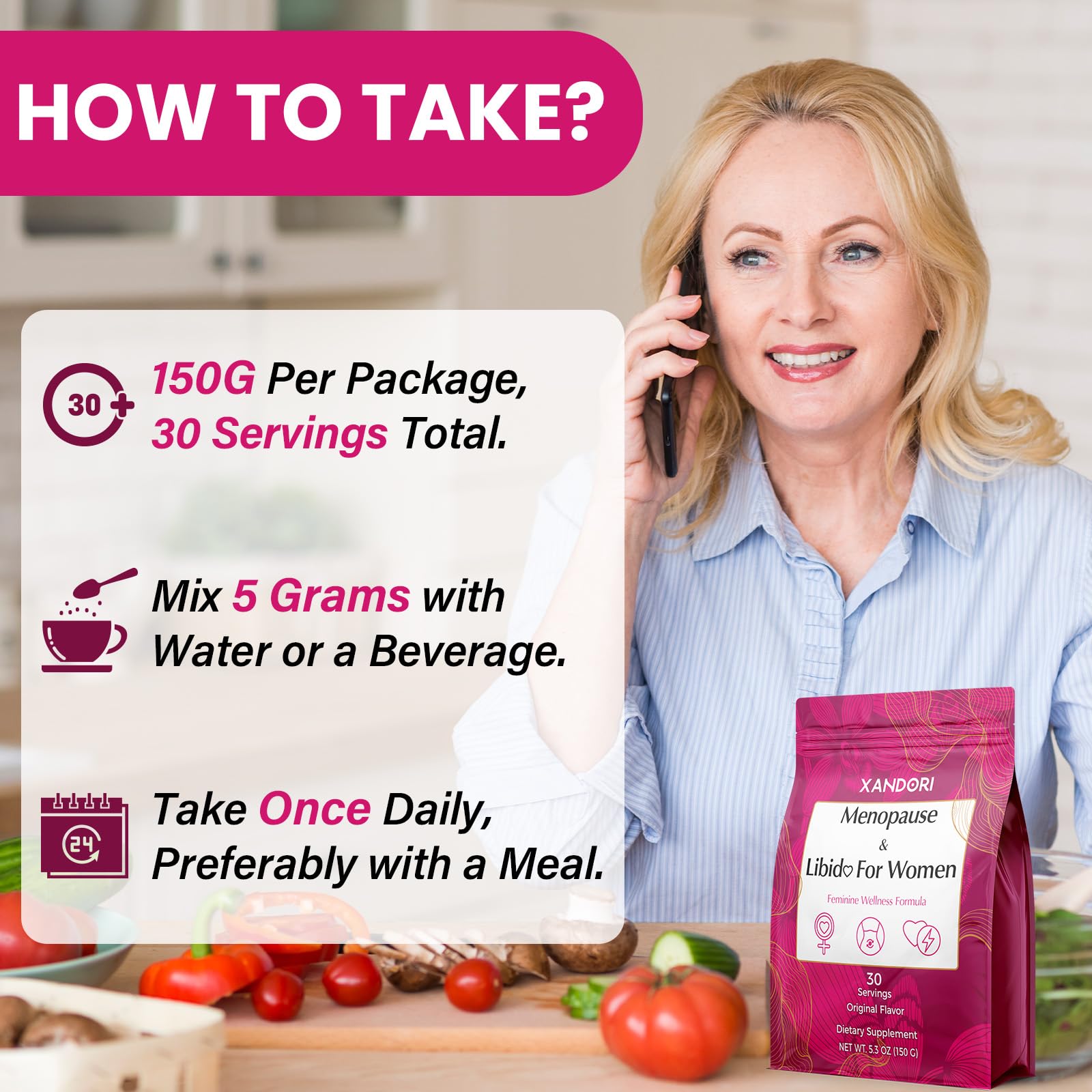 Menopause Supplements for Women, 10-in-1 Hormone Balance for Women, with Red Clover, Korean Ginseng, Shatavari - Menopause & Libisoothe Powder for Desire, Hot Flashes, Night Sweats & Mood - 5.3 Oz Xandori uk supplements