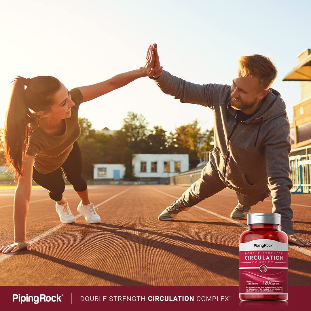 Piping Rock Circulation Supplement | 120 Capsules | Double Strength Complex | Non-GMO, Gluten Free Piping Rock uk supplements