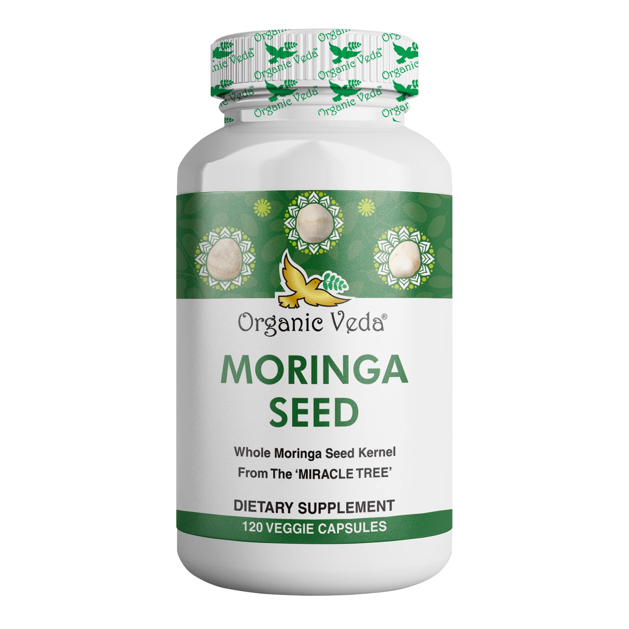 Organic Veda Moringa Seed Capsules - Pure Organic Moringa Capsules Seed Powder Organic Veda uk supplements