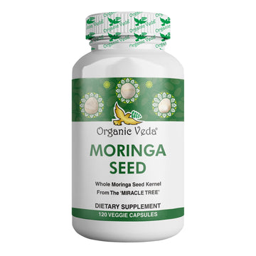 Organic Veda Moringa Seed Capsules - Pure Organic Moringa Capsules Seed Powder Organic Veda uk supplements