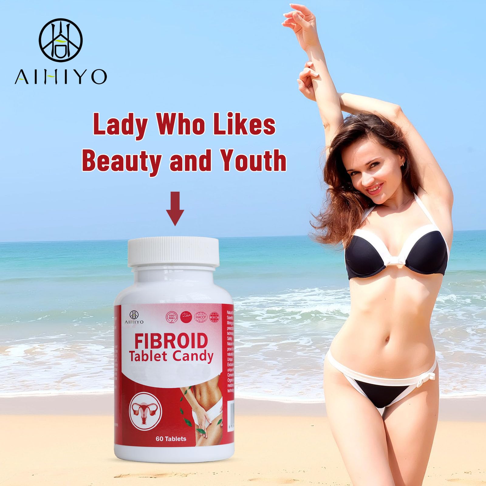 AIHIYO Herbal Tablets for Women's Wellness, 1000mg Pill Supplement, Supports Menstrual Comfort & Hormonal Balance, 60 Tablets AIHIYO uk supplements