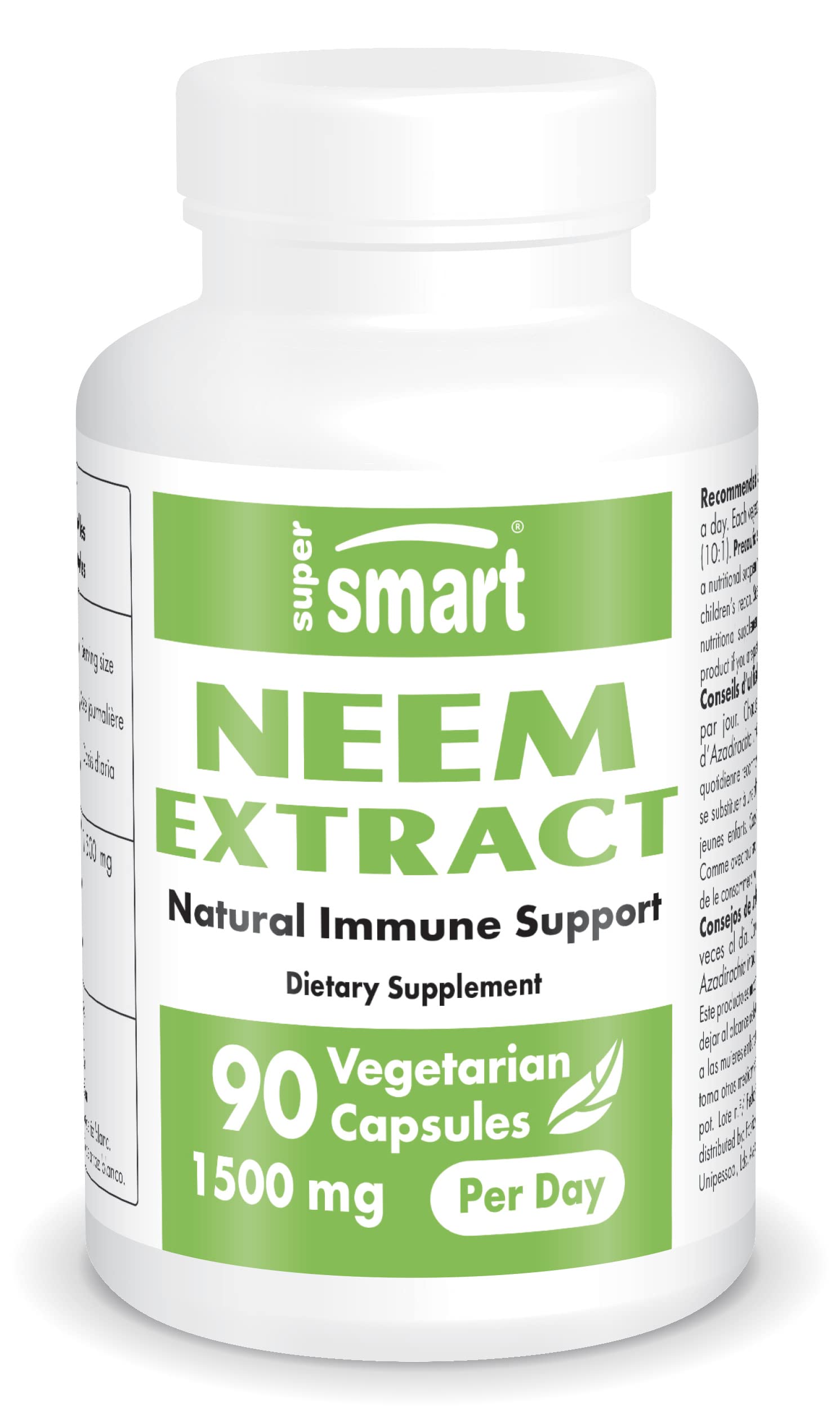 Supersmart - Neem Supplement 1500 mg per Day (Azadirachta Indica Leaf Oil Extract) Supersmart uk supplements