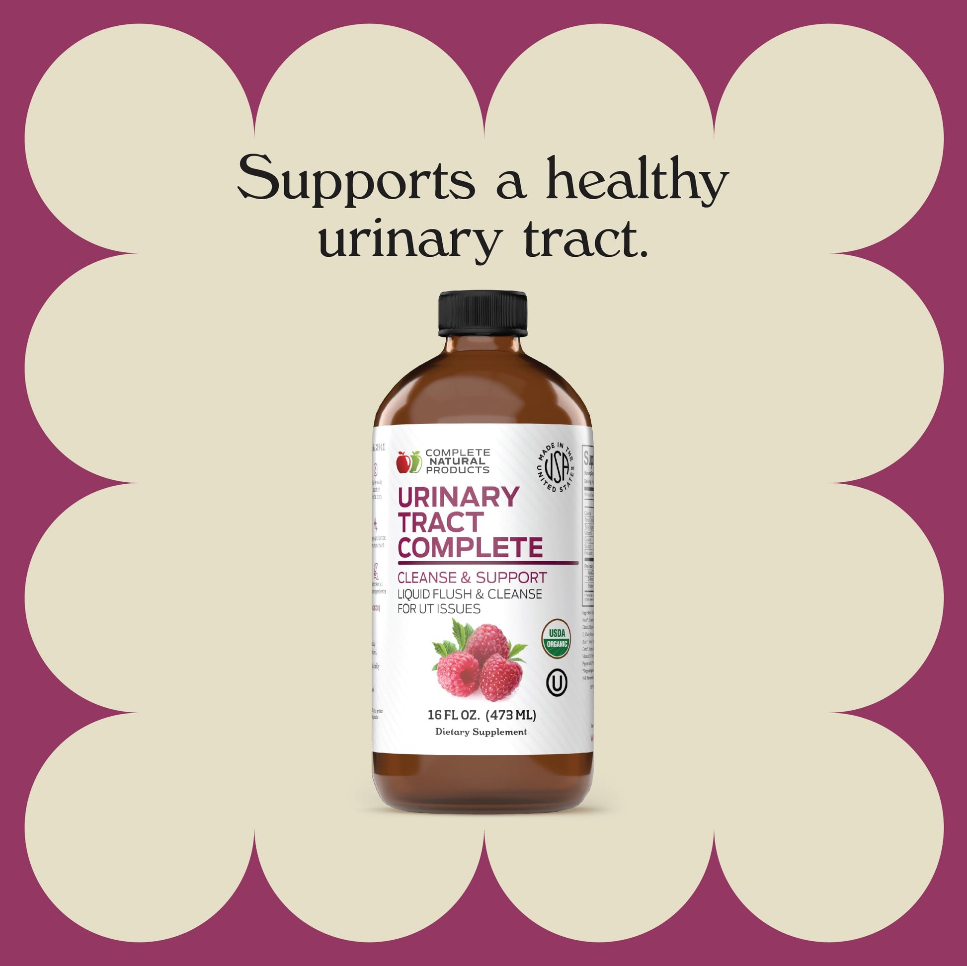Complete Natural Urinary Tract Complete 8oz - Liquid Supplement for Urinary Tract Health with Organic Cranberry, D-Mannose, Beet Root, Fennel Seed, and Turmeric Complete Natural Products uk supplements