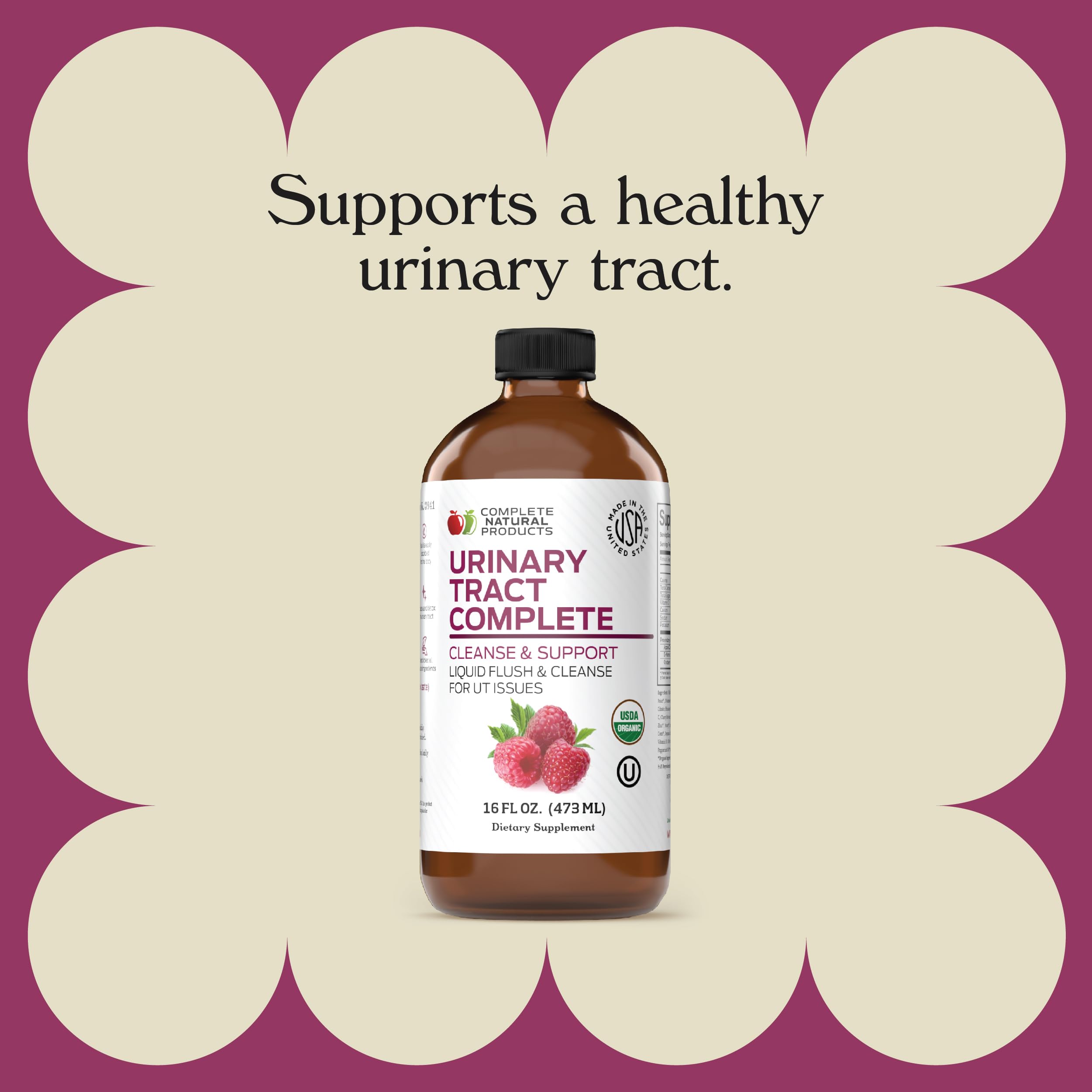 Complete Natural Urinary Tract Complete 8oz - Liquid Supplement for Urinary Tract Health with Organic Cranberry, D-Mannose, Beet Root, Fennel Seed, and Turmeric Complete Natural Products uk supplements