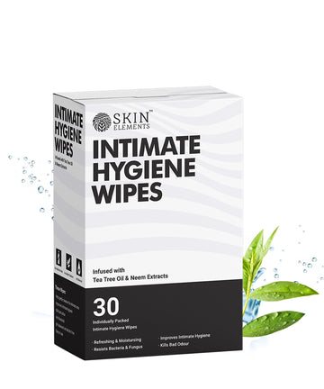 Skin Elements Intimate Hygiene Wipes | pH Balanced Wipes with Tea Tree Oil | Avoids Itching and Bad Odor Skin Elements uk supplements