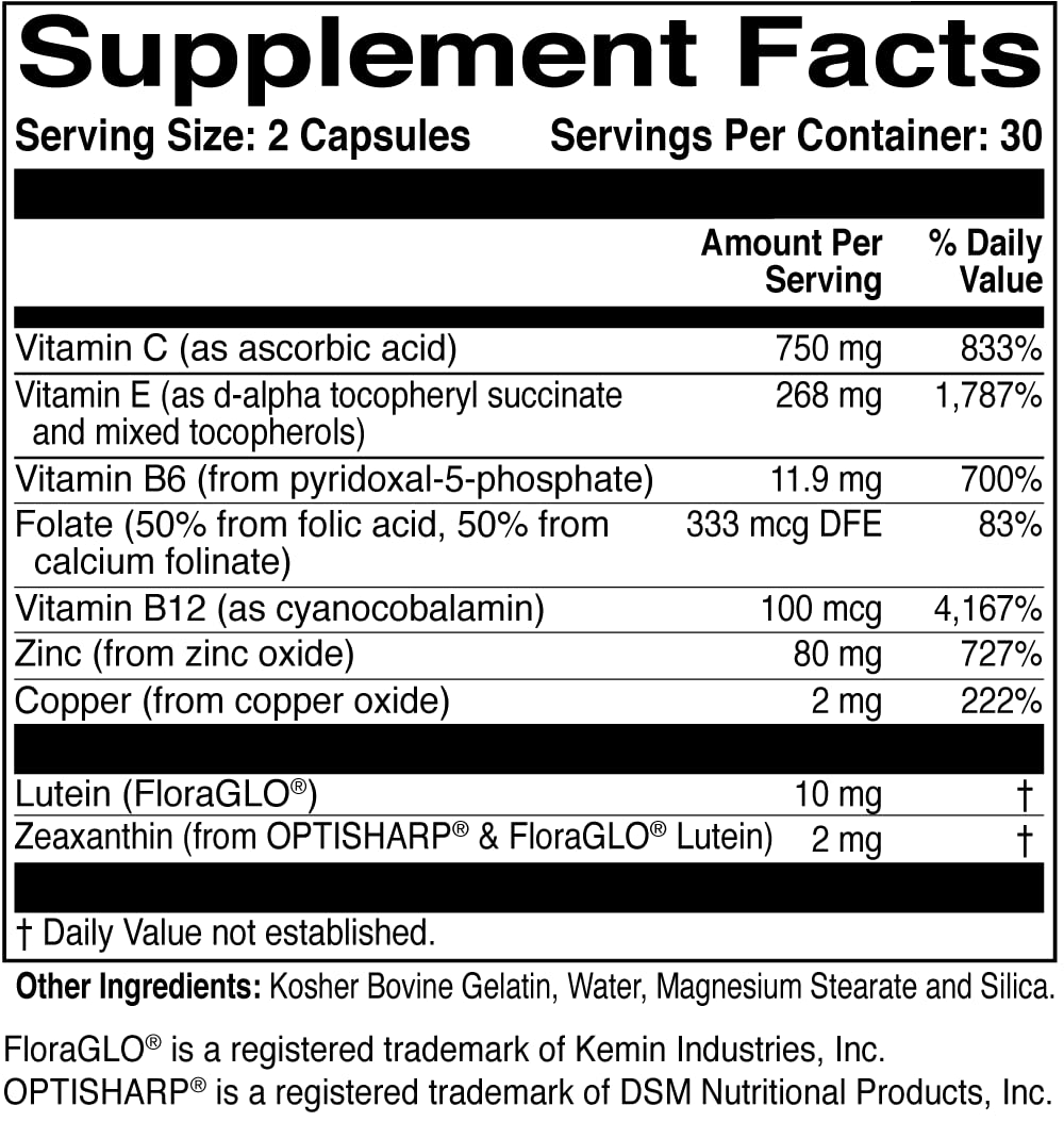 ScienceBased Health MacularProtect AREDS 2 Formula – Eye Health Vitamin & Mineral Supplement with Lutein, Zeaxanthin & B Vitamins for Macular & Vision Support – 60 Capsules ScienceBased Health uk supplements