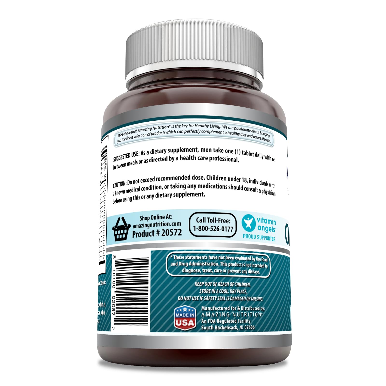 Amazing Formulas Men's One Multivitamin Supplement | Food Based | 150 Tablets | Perfect Blend of Vitamins, Minerals & Probiotics | Non-GMO | Gluten-Free | Made in USA Amazing Nutrition uk supplements