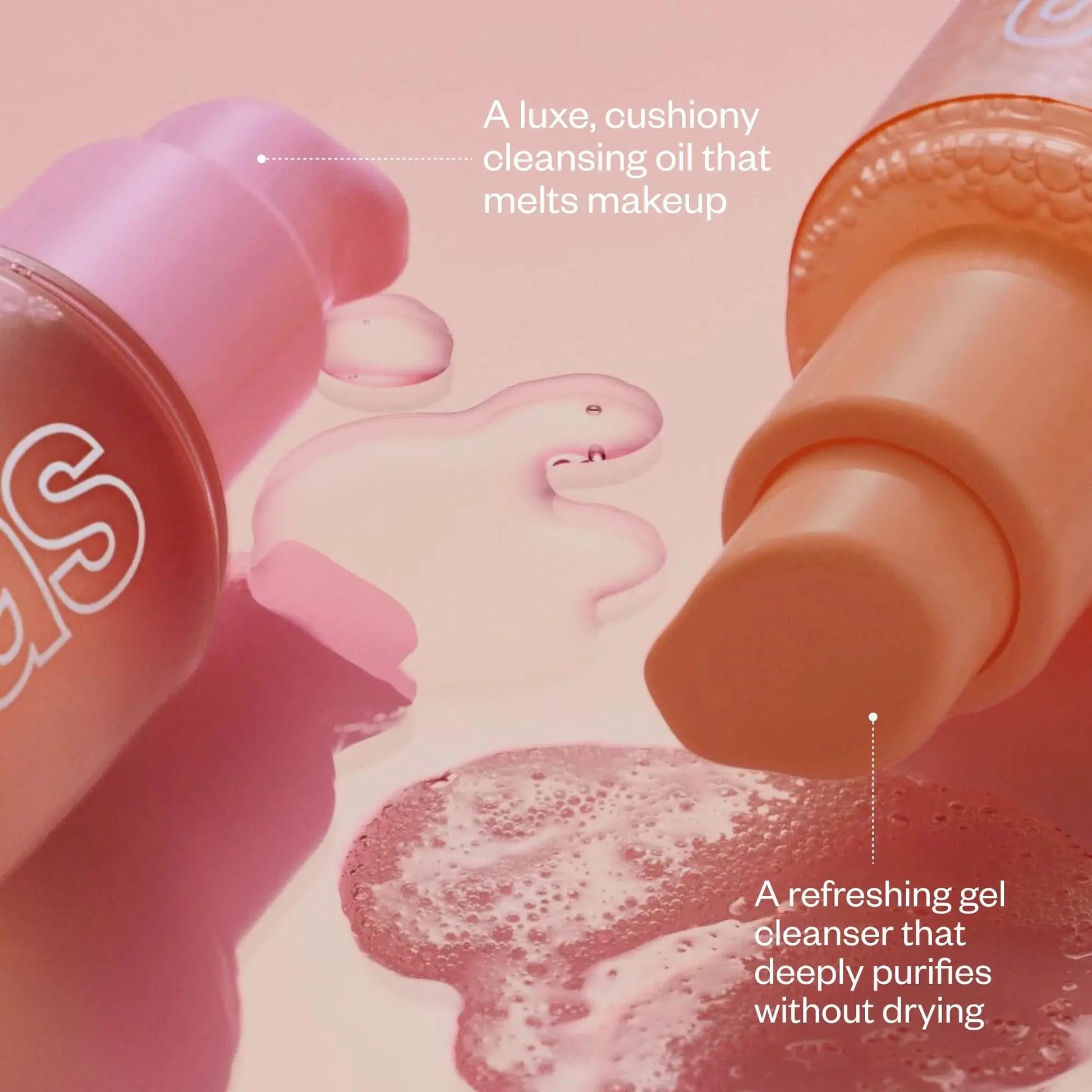 Kosas Mini Plump + Juicy Double Cleansing System — Botanical Oil Cleanser + Gel Cleanser Set, Soap & Sulfate Free, Hydrating Makeup Remover for All Skin Types Kosas uk supplements