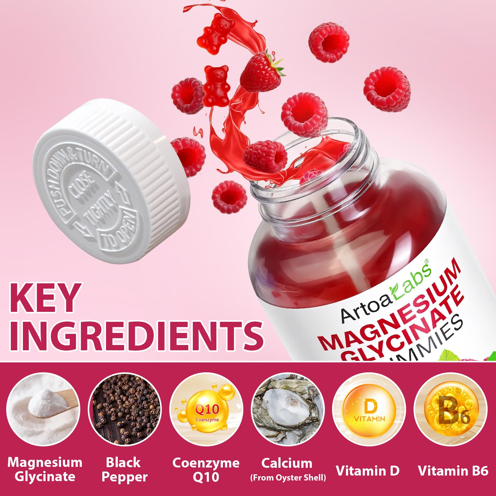 Magnesium Glycinate Gummies 600mg 120 Count - Sugar Free Magnesium Supplement - Supports for Sleep, Memory, Mood, Muscle, Relaxation, Heart & Bone Health BOIUOITI uk supplements