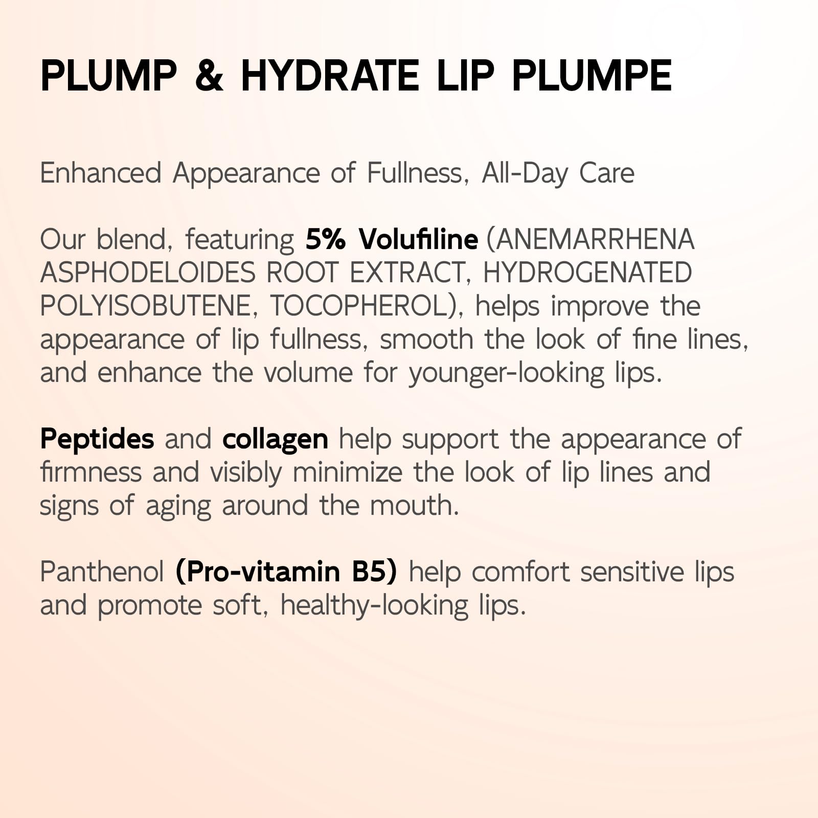 YouthVibe 5% Volufiline Lip Plumper, Nourishing & Anti Aging Over Time with Squalane, Shea Butter, Collagen, Peptide & PDRN - No Burning, No Tingling for Gentle Daily Plumping YouthVibe uk supplements