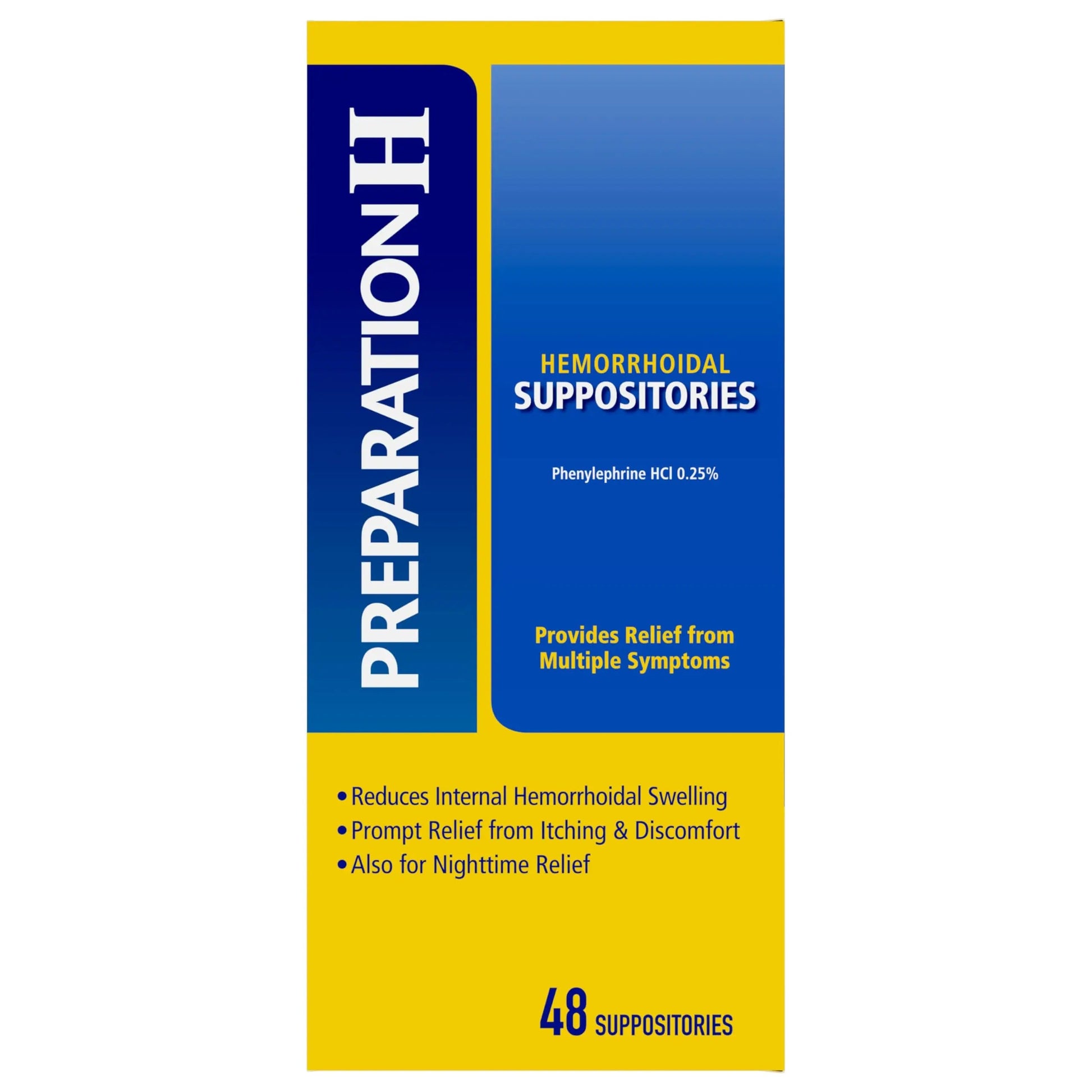 PREPARATION H Hemorrhoid Symptom Treatment Suppositories, Burning, Itching and Discomfort Relief (48 Count) Preparation H uk supplements