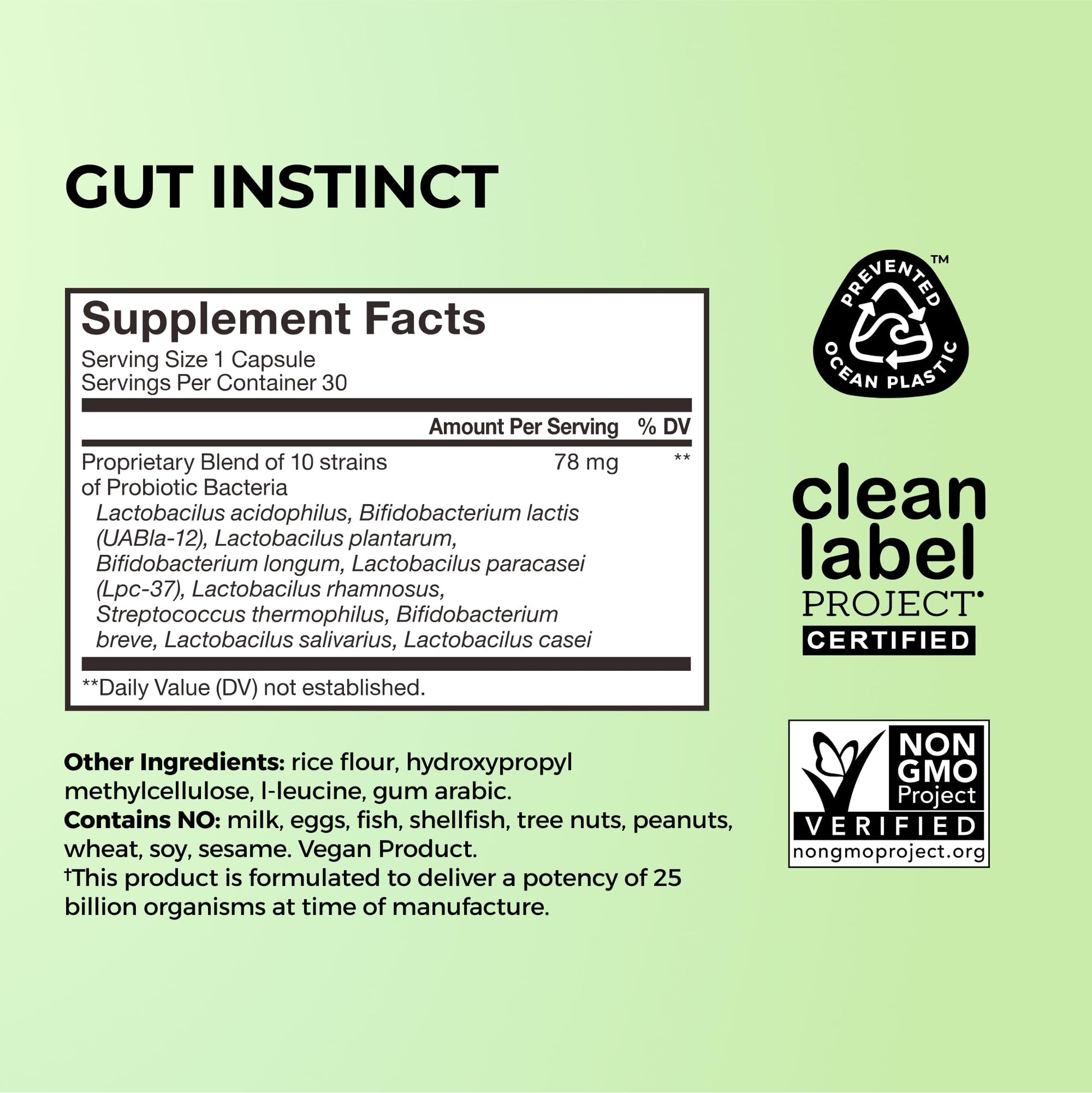 HUM Gut Instinct Daily Probiotics for Women and Men, Digestive Health, Lactobacillus, Bifidobacterium Strains for Immune Support, Probiotic Supplement for Healthy Gut Diversity, 30 Capsules HUM uk supplements