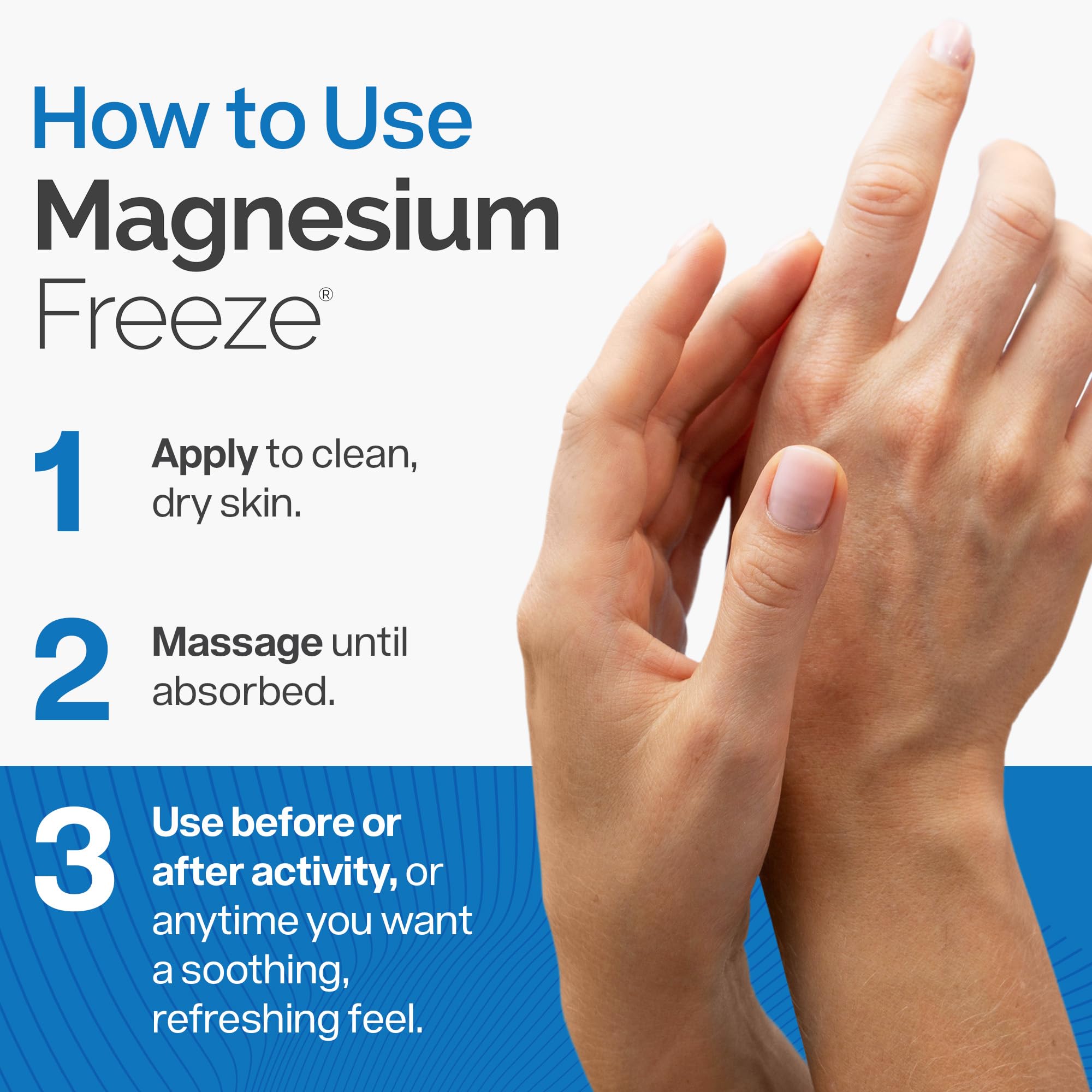 Magnesium Freeze - Topical Magnesium Cream with Niacinamide for Joints, Low Back, Sciatic Nerve, Knee, Hip, & Foot - Fast Acting Cooling Formula - Lightweight, Non-Greasy - 4oz OsteoShield uk supplements