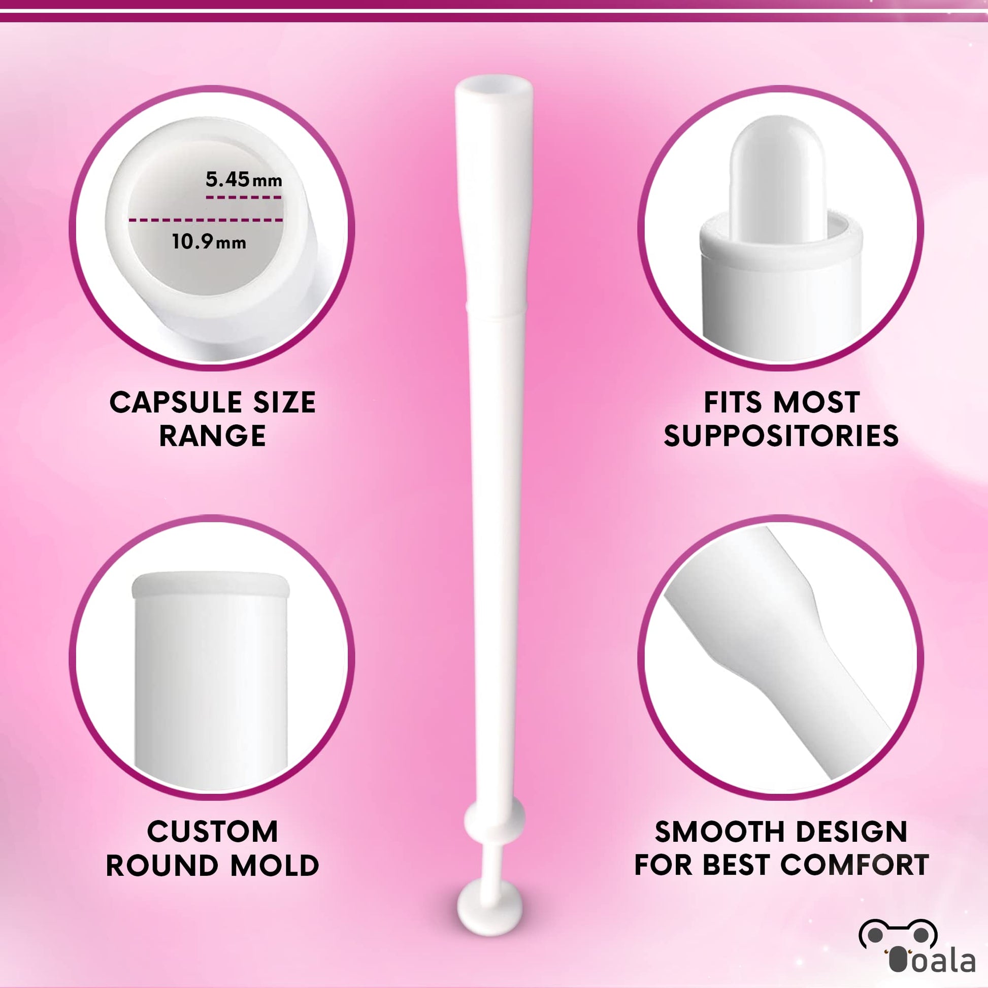 Ooala Disposable Vaginal Suppository Applicators (30-Pack) | Fits Most Brands, Pills, Tablets and Boric Acid Ooala uk supplements