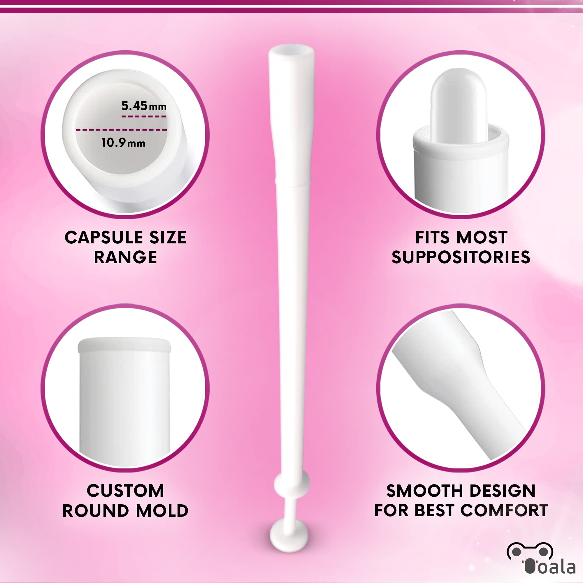 Ooala Disposable Vaginal Suppository Applicators (30-Pack) | Fits Most Brands, Pills, Tablets and Boric Acid Ooala uk supplements