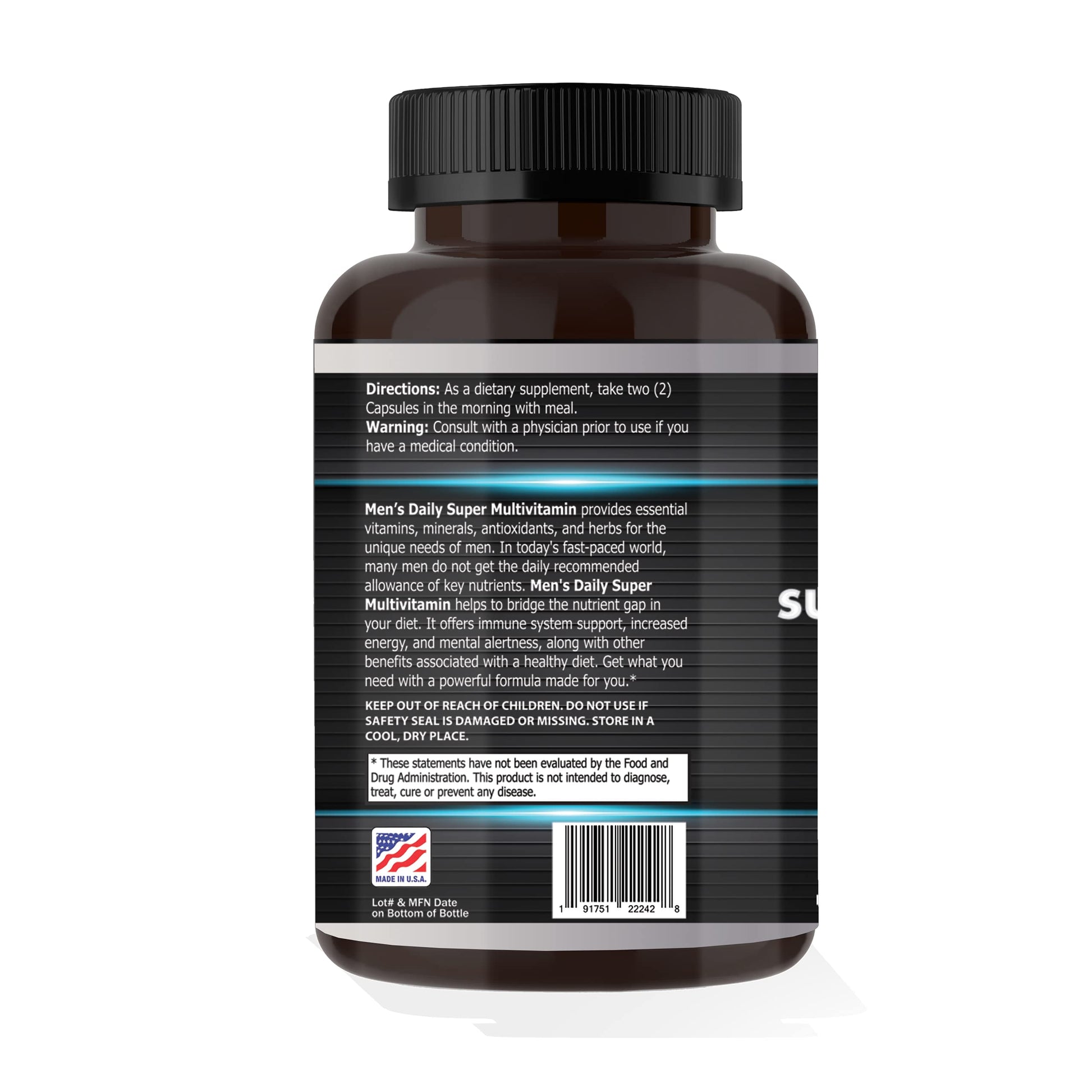 Focus Pharmacology Men's Daily Super Multi-Vitamin for Men - 60 Ct Blend of Vitamins, Minerals, Plus Herbs for Prostate Health and General Energy/Focus Focus Pharmacology uk supplements