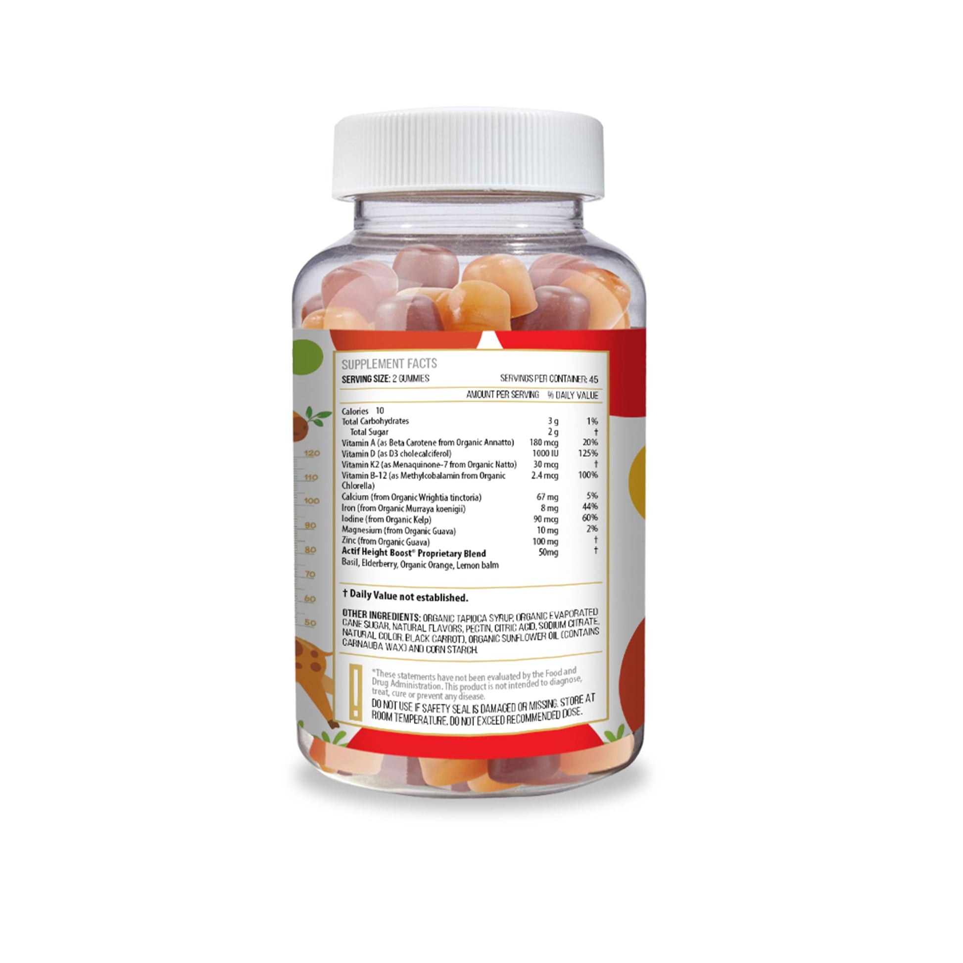 Actif Height Boost Mega Support for Kids 3-8 Years Old, Height Growth with 10+ Factors, 60 Gummies, Strawberry Flavor, Get Tall Fast Formula ACTIF uk supplements