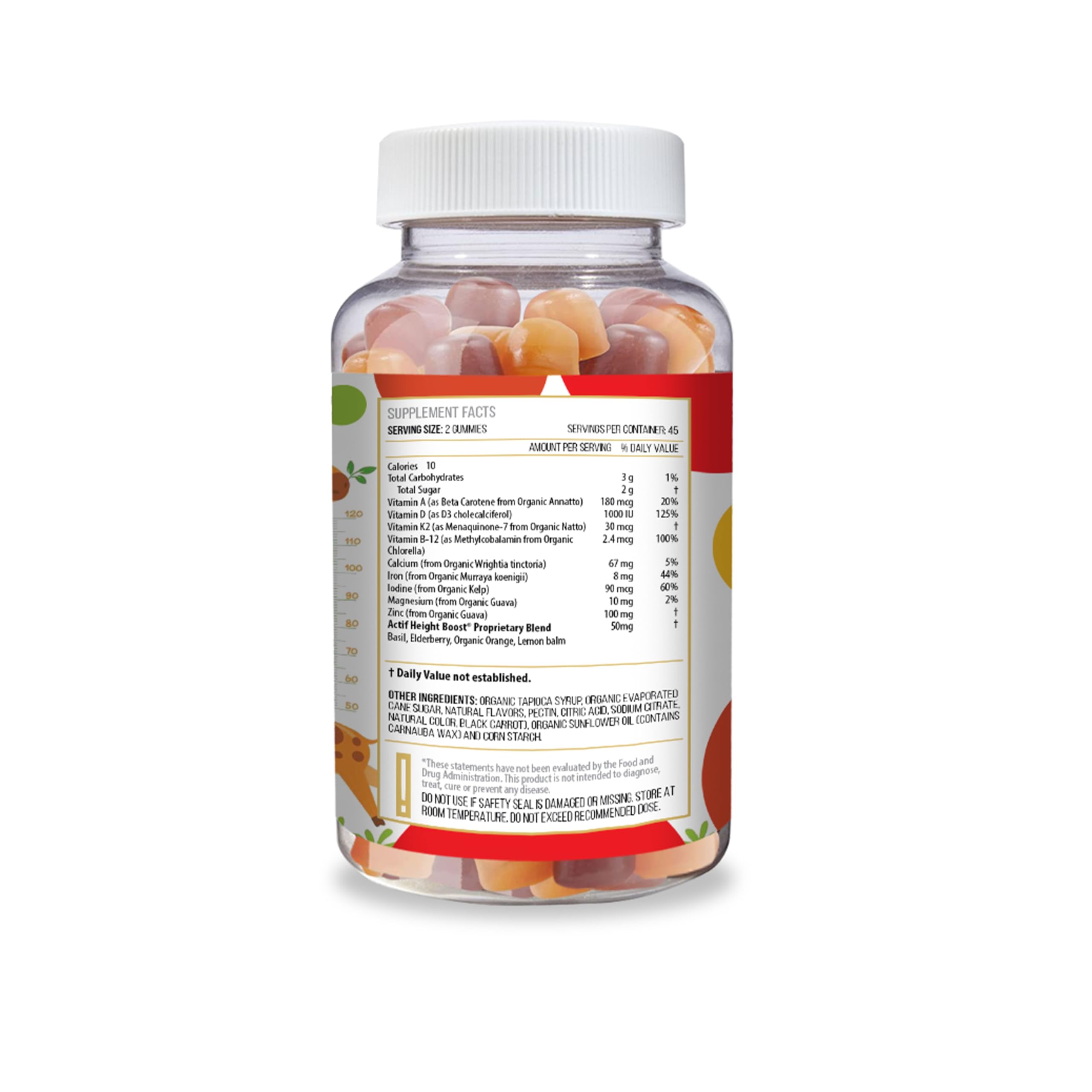 Actif Height Boost Mega Support for Kids 3-8 Years Old, Height Growth with 10+ Factors, 60 Gummies, Strawberry Flavor, Get Tall Fast Formula ACTIF uk supplements
