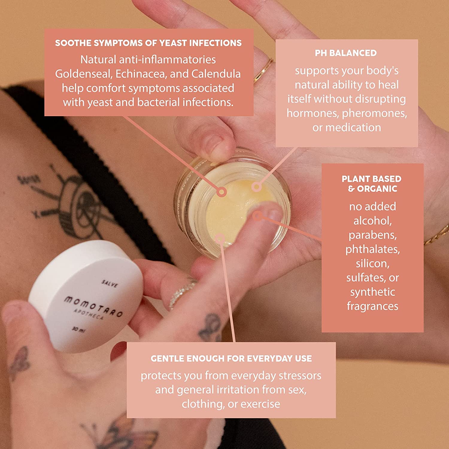 MOMOTARO APOTHECA Vaginal Moisturizer, Organic Vulva Salve - Intimate Soothing Balm MOMOTARO APOTHECA uk supplements