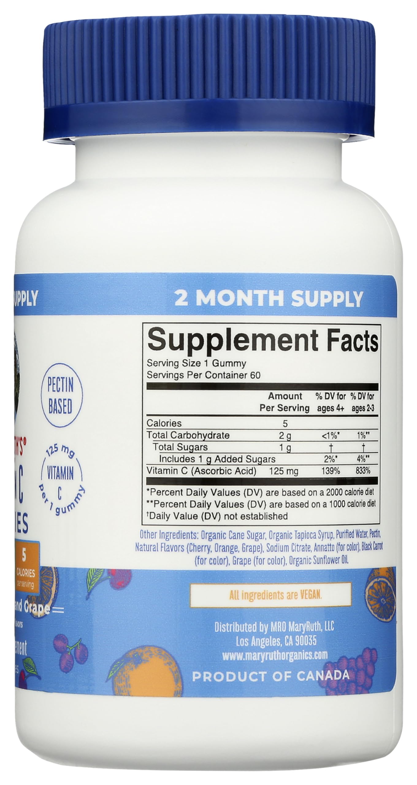 MaryRuth Organics Vitamin C Gummies | Supplement for Immune Support & Overall Health | Immune Support Supplement | Vitamin C for Adults & Kids | Vegan | Non-GMO | 60 Servings MARYRUTH'S uk supplements