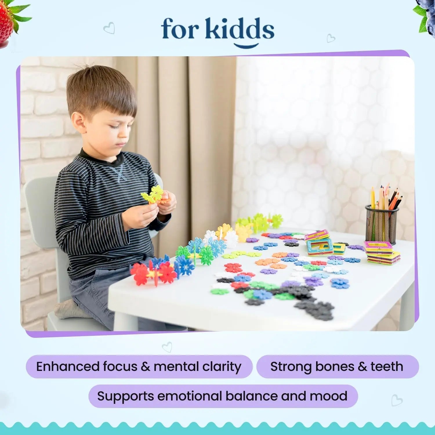 ZettoA Daily Multivitamins for Kids Ages 2+, Berry Gummies with 11 Essential Vitamins & Minerals for Immune Support ZettoA uk supplements