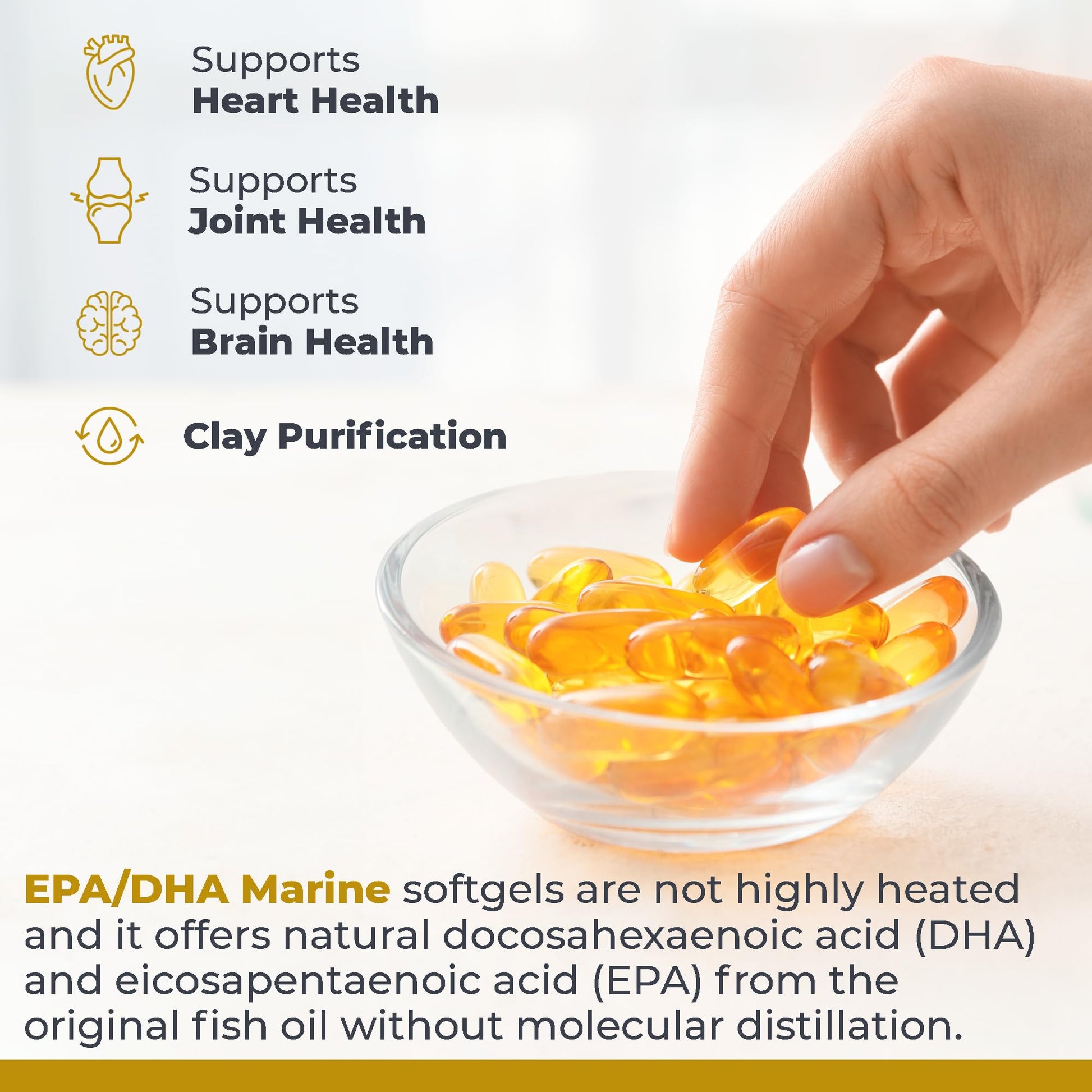 Premier Research Labs EPA DHA Marine Softgels - Omega 3 Fish Oil, EPA DHA Omega 3 Supplement, Fatty Acids for Women & Men, Natural - 90 Softgel Capsules Premier Research Labs uk supplements